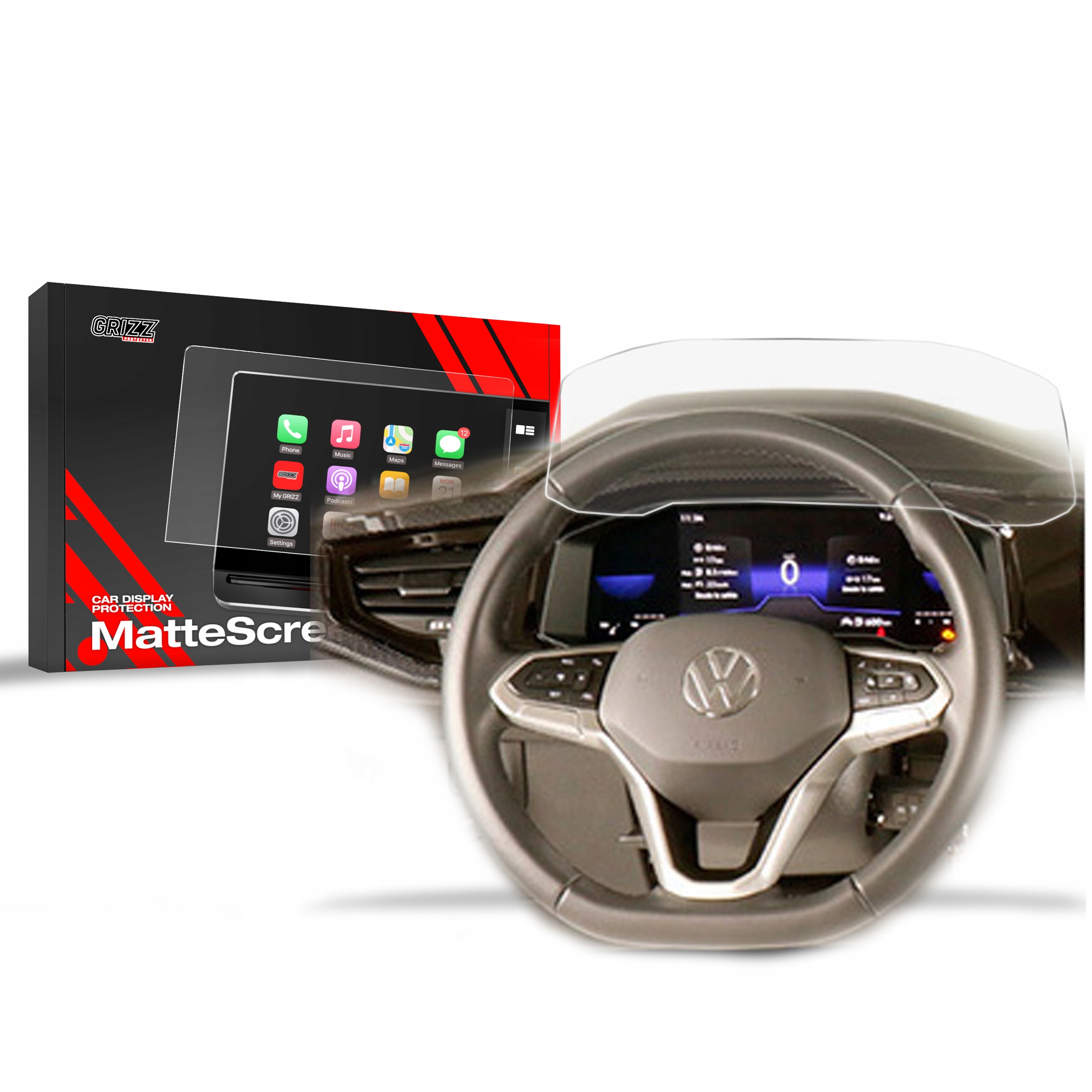 Folia Antyodciskowa do Volkswagen Vw Taigo Digital Cockpit 8" (2023-2025)
