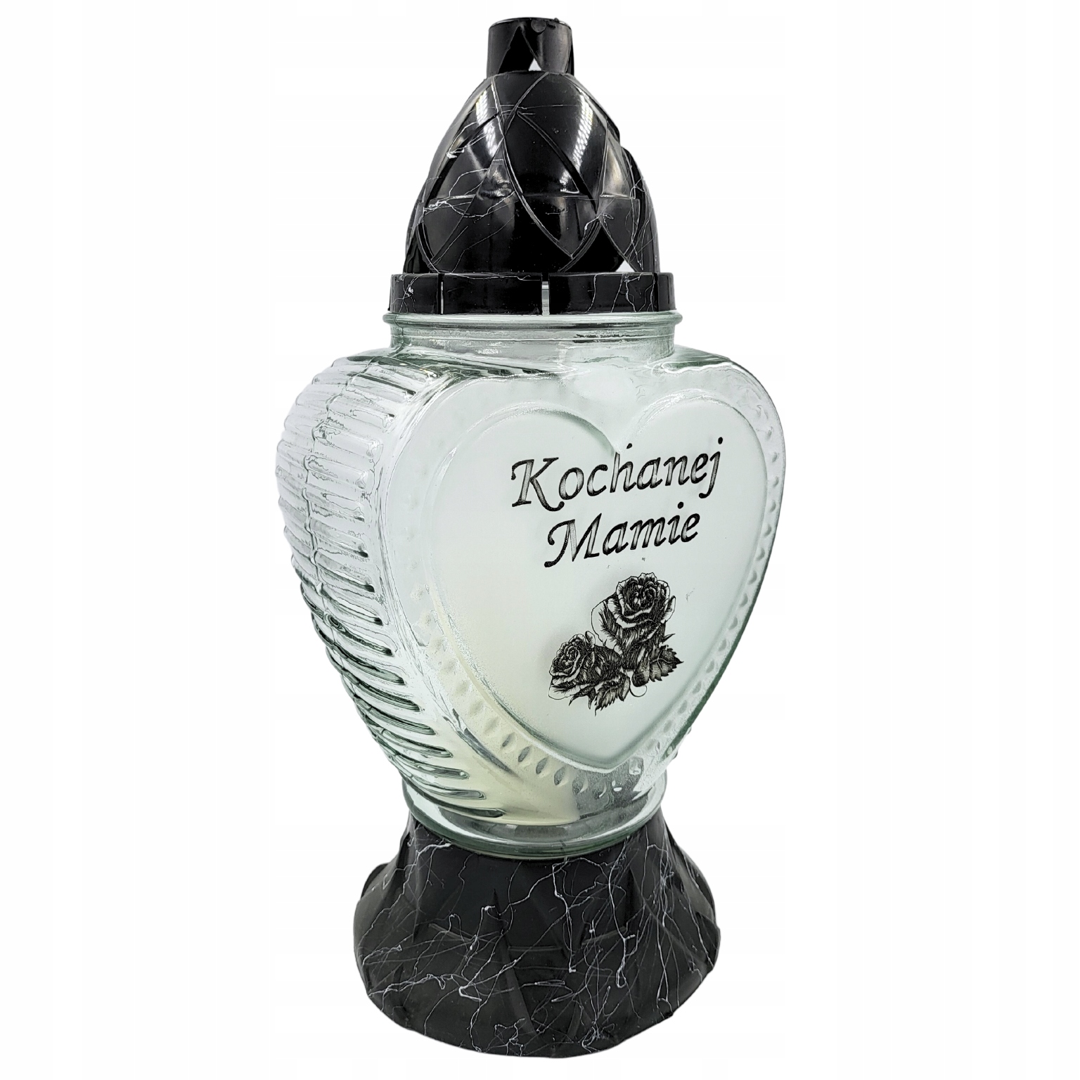 

Znicz dla Mamy Lampion z dedykacją Serce Wkład