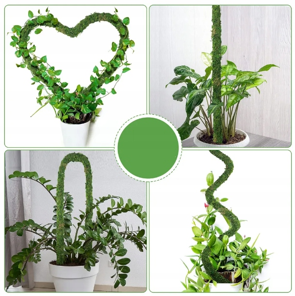 WYTRZYMAŁY GIĘTKI SŁUPEK Z MCHU DO ROŚLIN DONICZKOWYCH 60 CM Marka inna