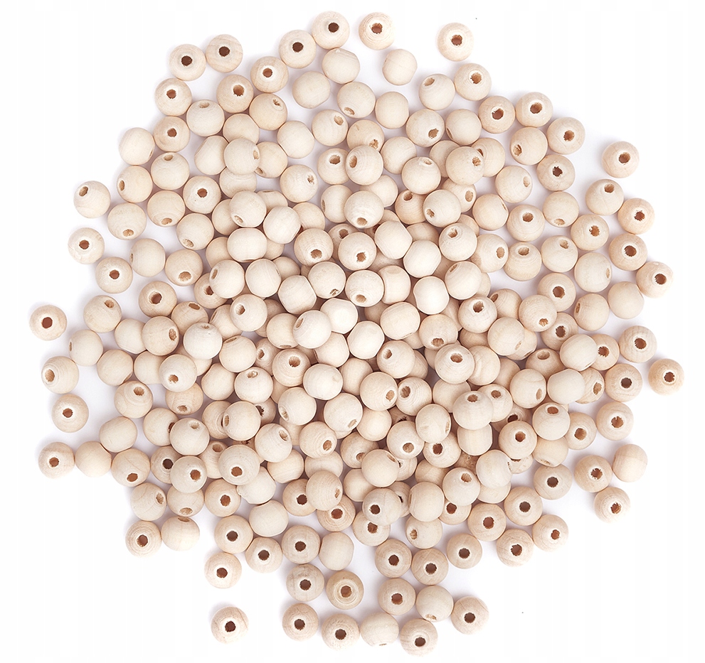 Drewniane koraliki kulki 8 mm PJ-5979 80szt.