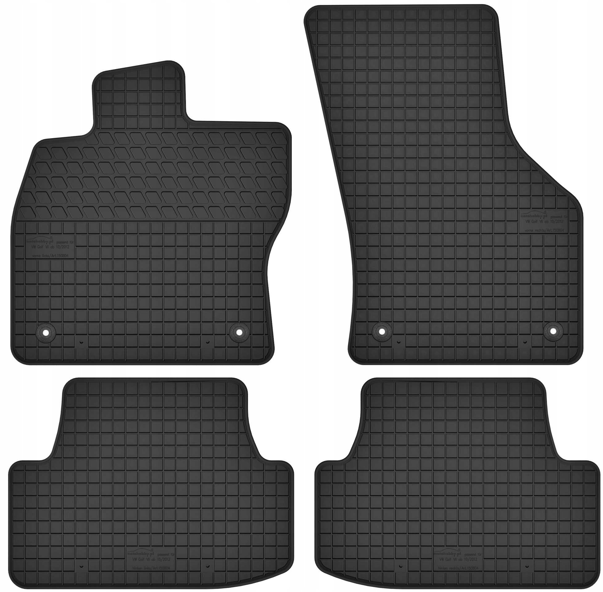 Dywaniki gumowe MotoHobby do VW/Audi/Seat/Skoda Golf VII Q2 komplet 4 szt.