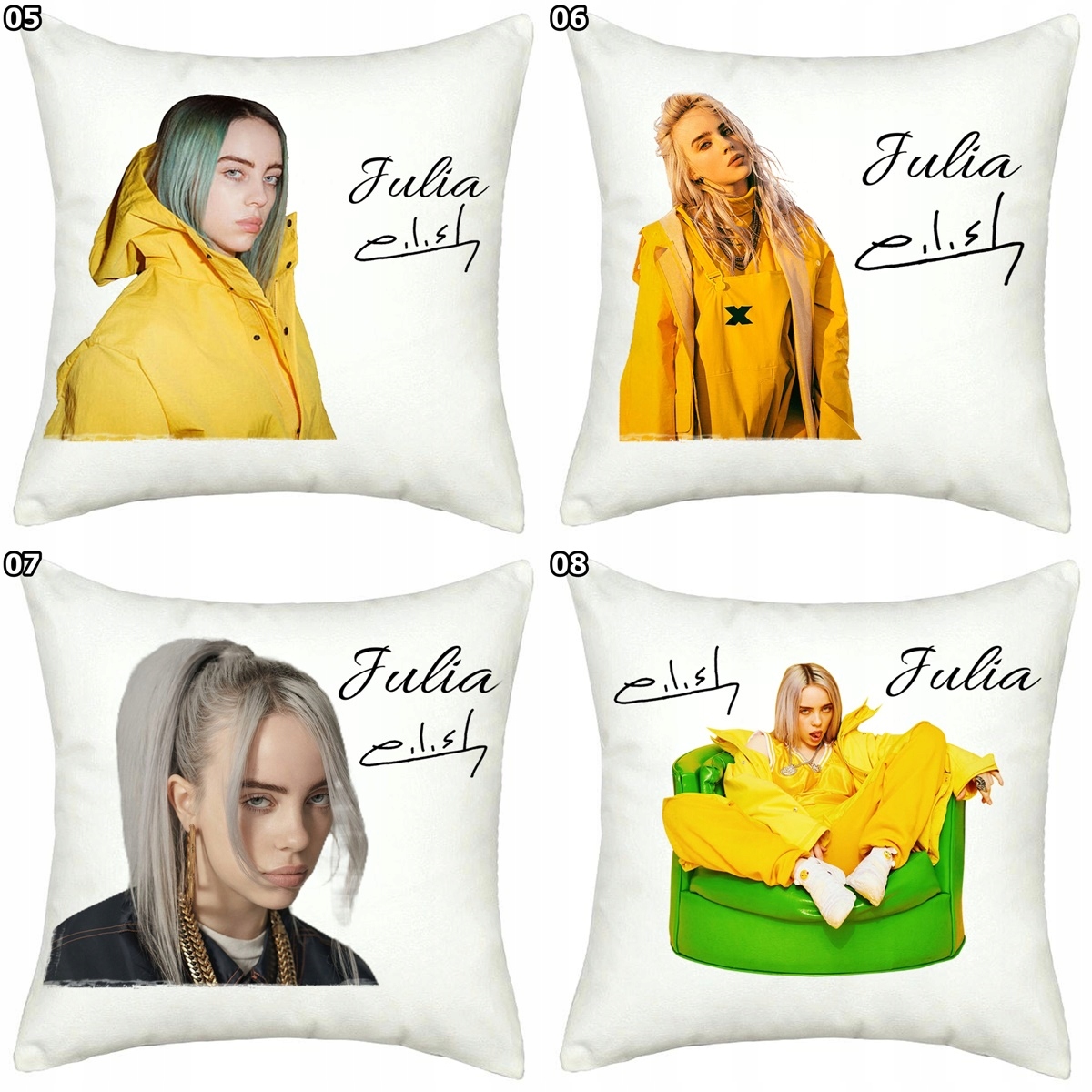 PODUSZKA BILLIE EILISH + IMIĘ Wysokość 40 cm