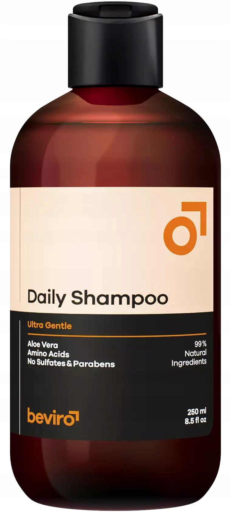 Šampon na vlasy Beviro Daily Shampoo Přírodní pánský šampon s aloe vera 250 ml