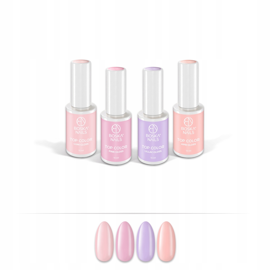Sada barevných topů na nehty Top Color no Wipe Boska Nails