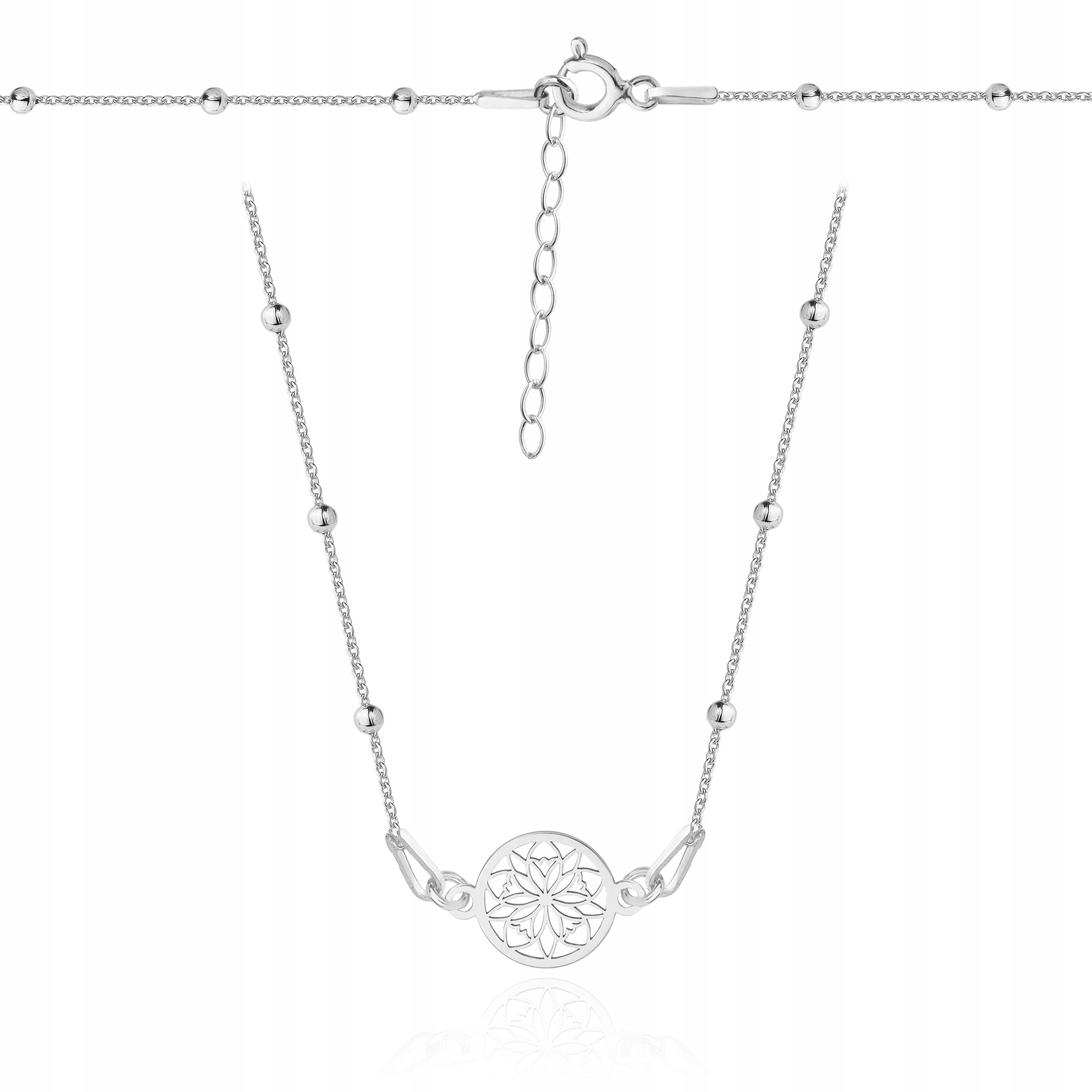 Stříbrný kuličkový náhrdelník ažur stříbro 925