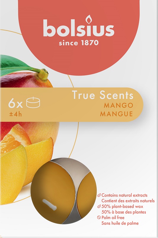 

Bolsius Ts Podgrzewacze zapachowe 4h Mango 6 sztuk