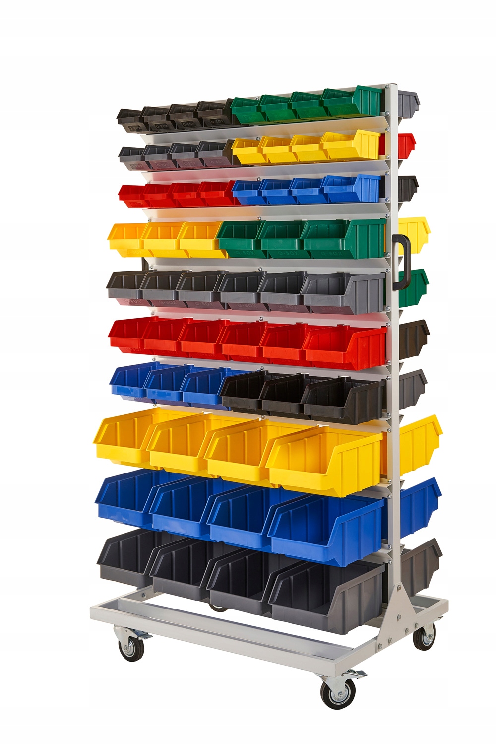 POJEMNIK Z OKNEM INSPEKCYJNYM 400x300x320 SZARY Materiał plastik