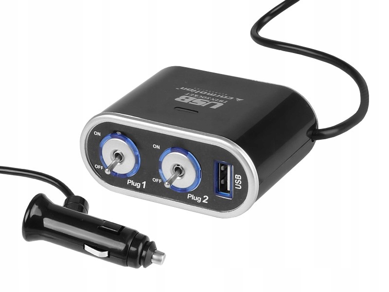 

Rozgałęziacz zapalniczki podwójny 12/24V Usb