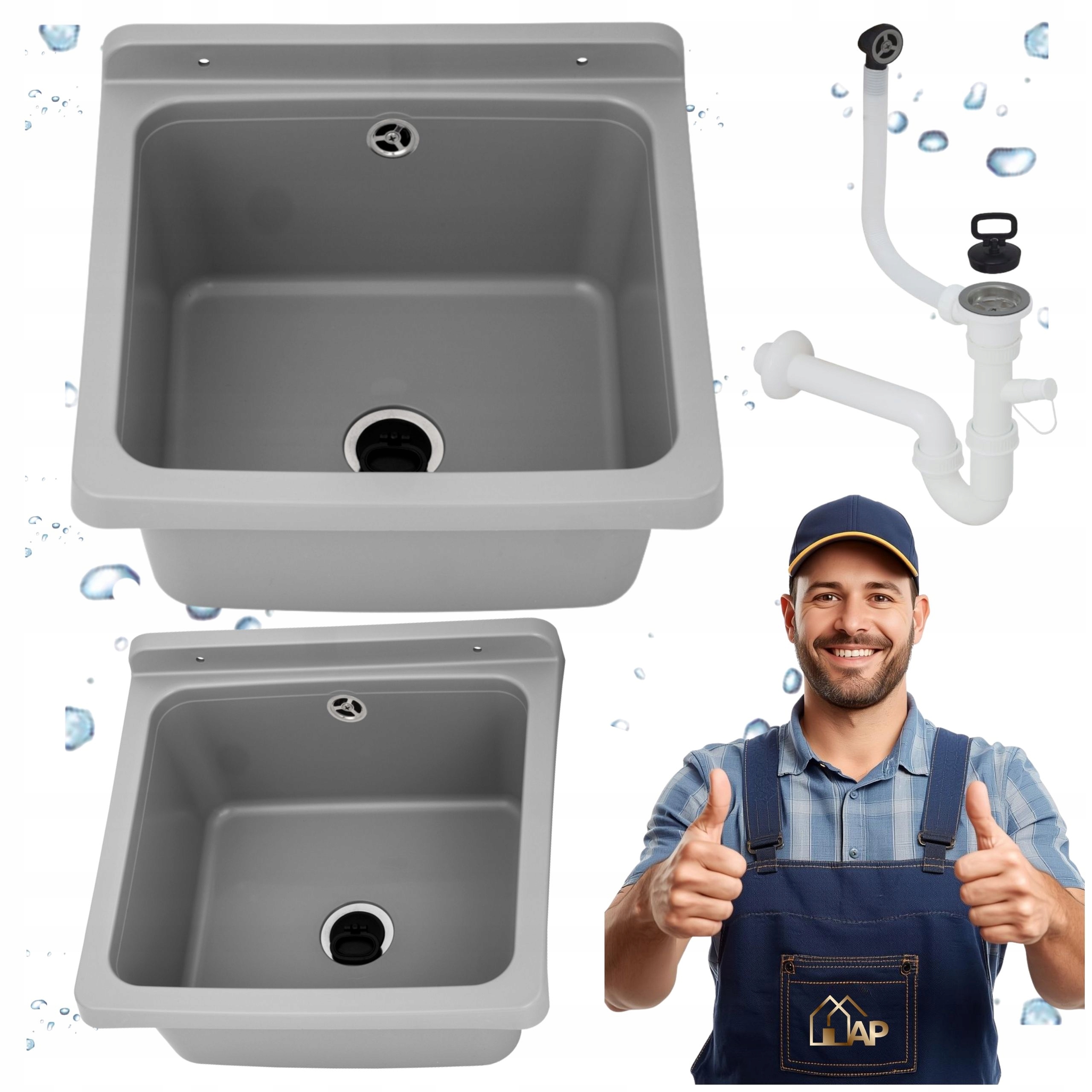 Dřez Technický Dřez Pracovní Dřez, Šedá Komora Pro Prádelnu A Garáž Kotelnu