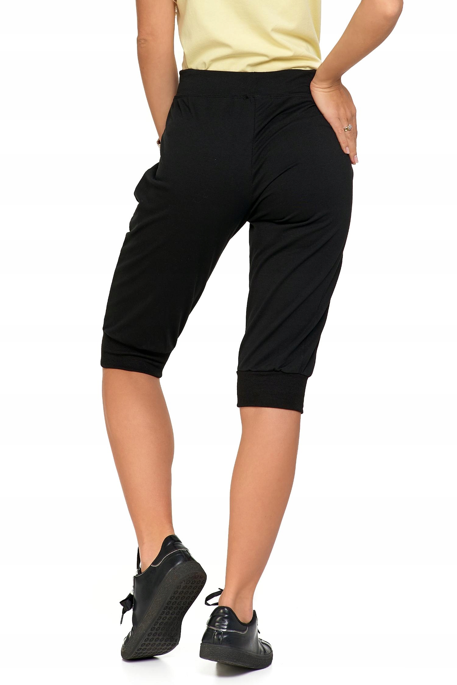 SPODNIE DRESOWE RYBACZKI Damskie Czarne 3/4 ze Ściągaczem Wygodne MORAJ L Kod producenta OSD3100-002