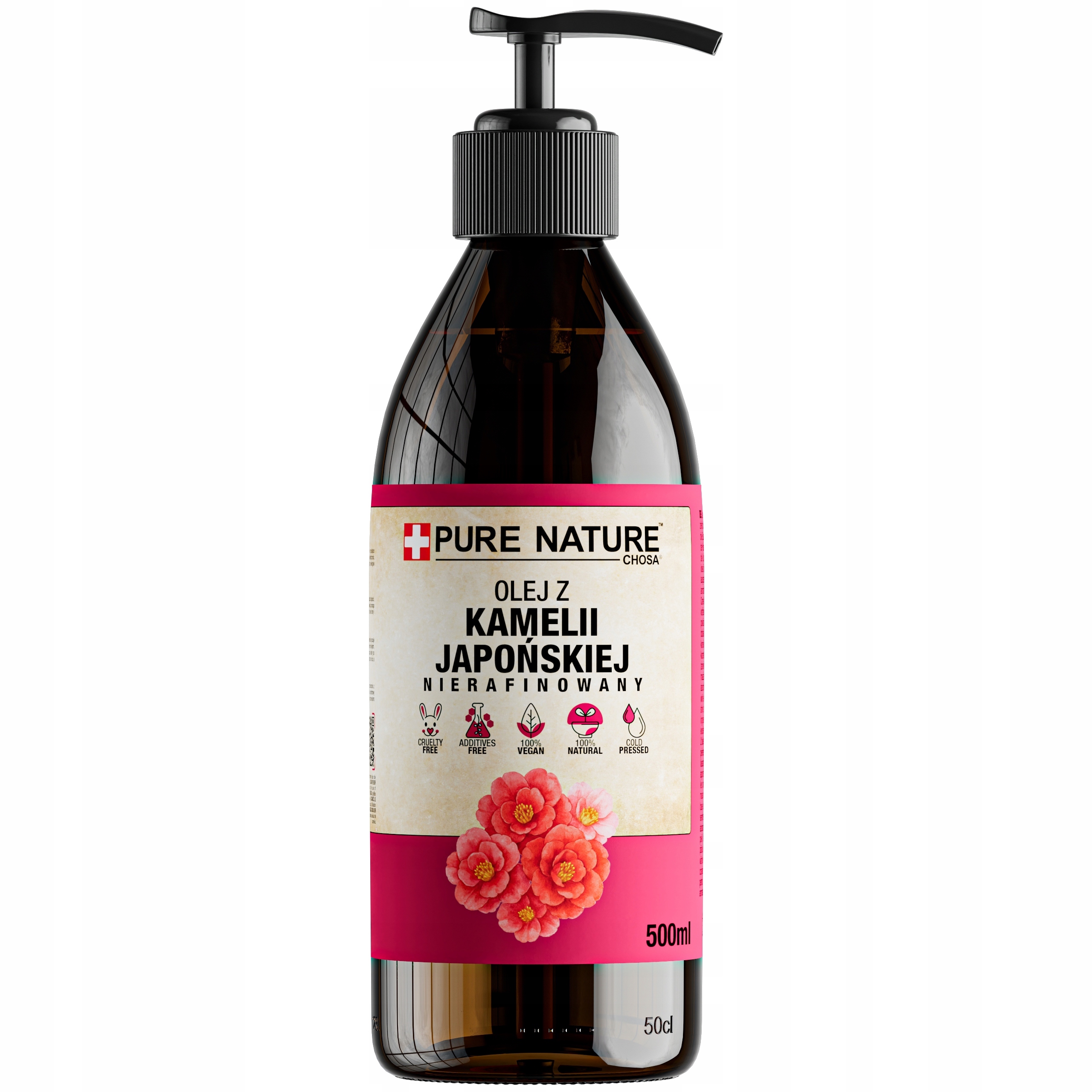 Olej Tsubaki Nerafinovaný Za Studena 0,5 l Z Japonské Kamélie Pumpička