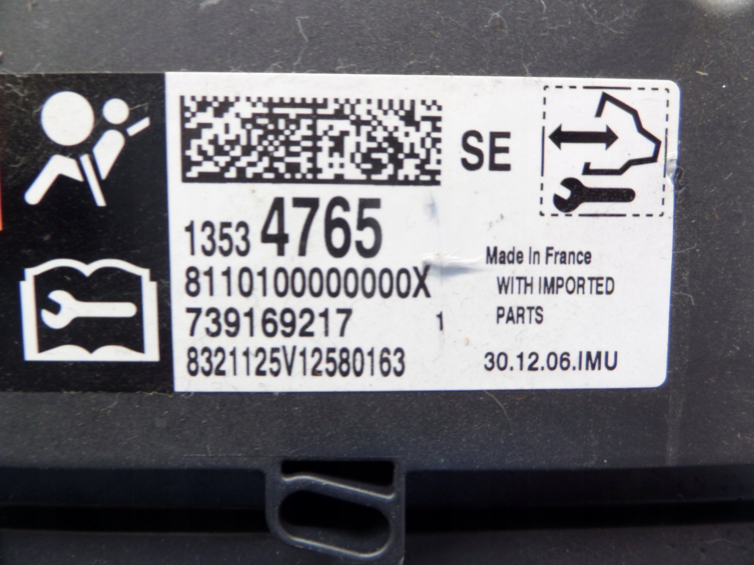 OPEL ASTRA K 5 V modulo airbag airbag 13534765