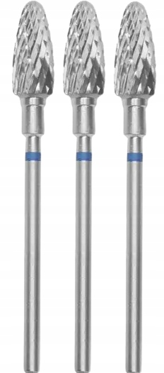 3 kusy Fréza ze slinutého karbidu Kužel Kulatý Modrá 6 mm Staleks