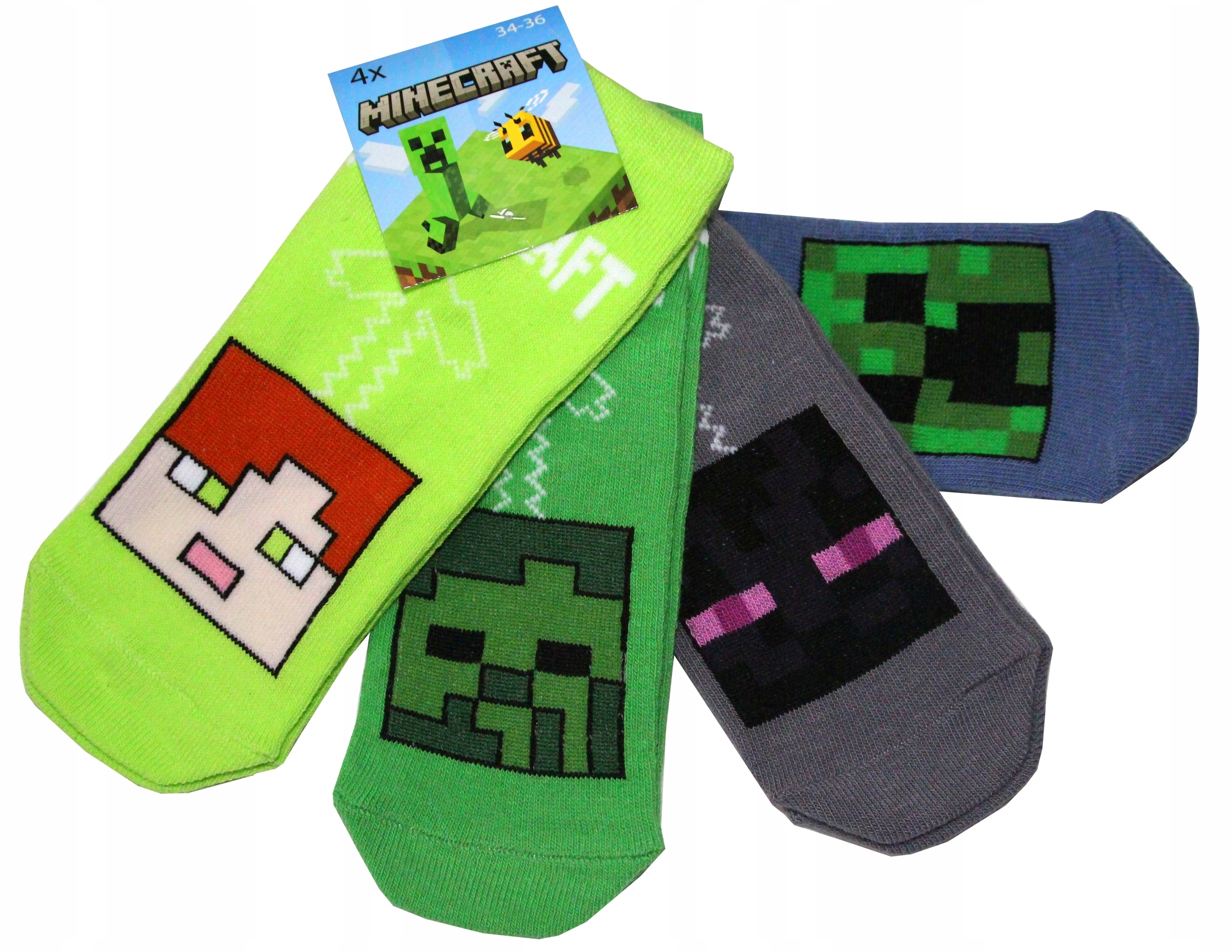 

Skarpety stopki Minecraft 4 pack 37/39 C&a