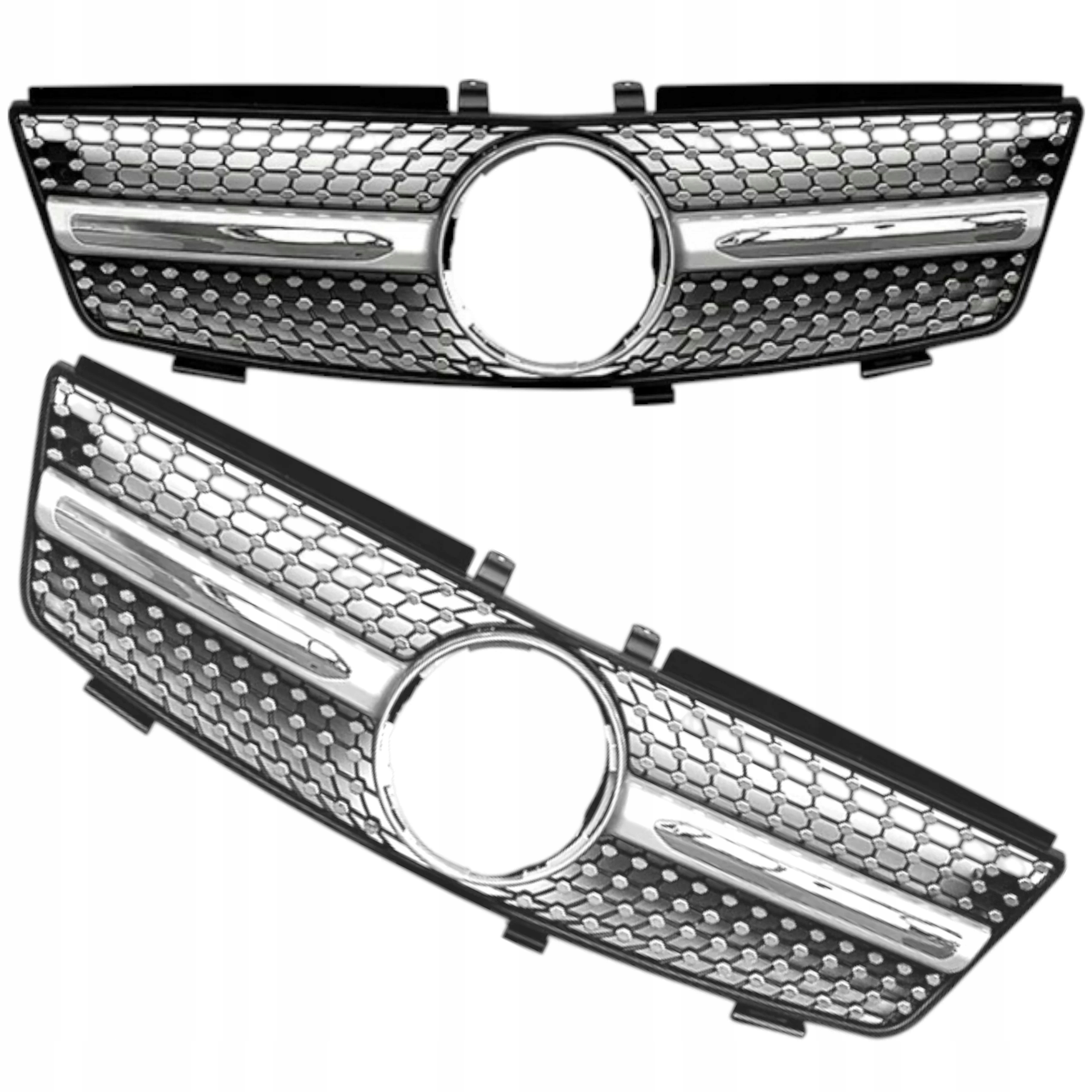 Mercedes ML W164 2005-2009 Gril Přední Atrapa Chrom Chladiče Diamond