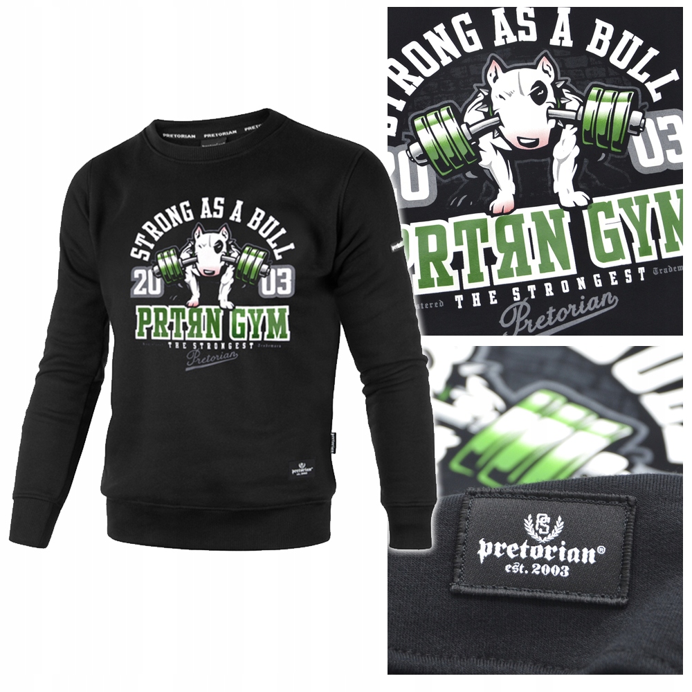 Pánská mikina Pretorian Strong Bulterier vel. 4XL