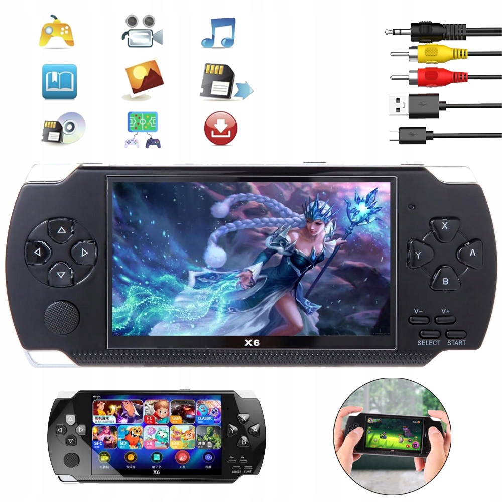 Przenośna Konsola Do Gier 1000 Gier 4,3 Cala Retro Gra Wideo Zręcznościowe