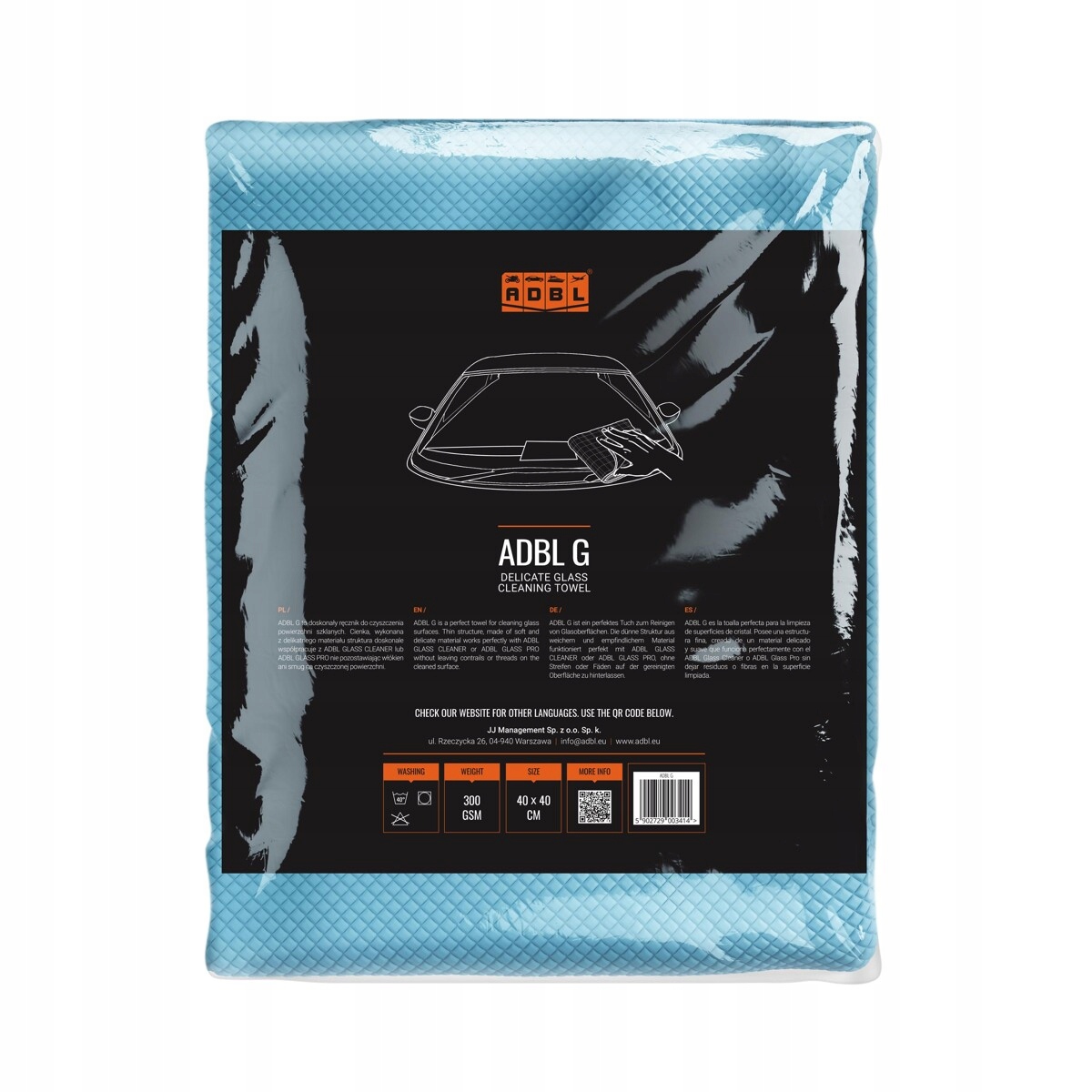 

Adbl G 40 x 40 cm Niebieska Mikrofibra Do Szyb