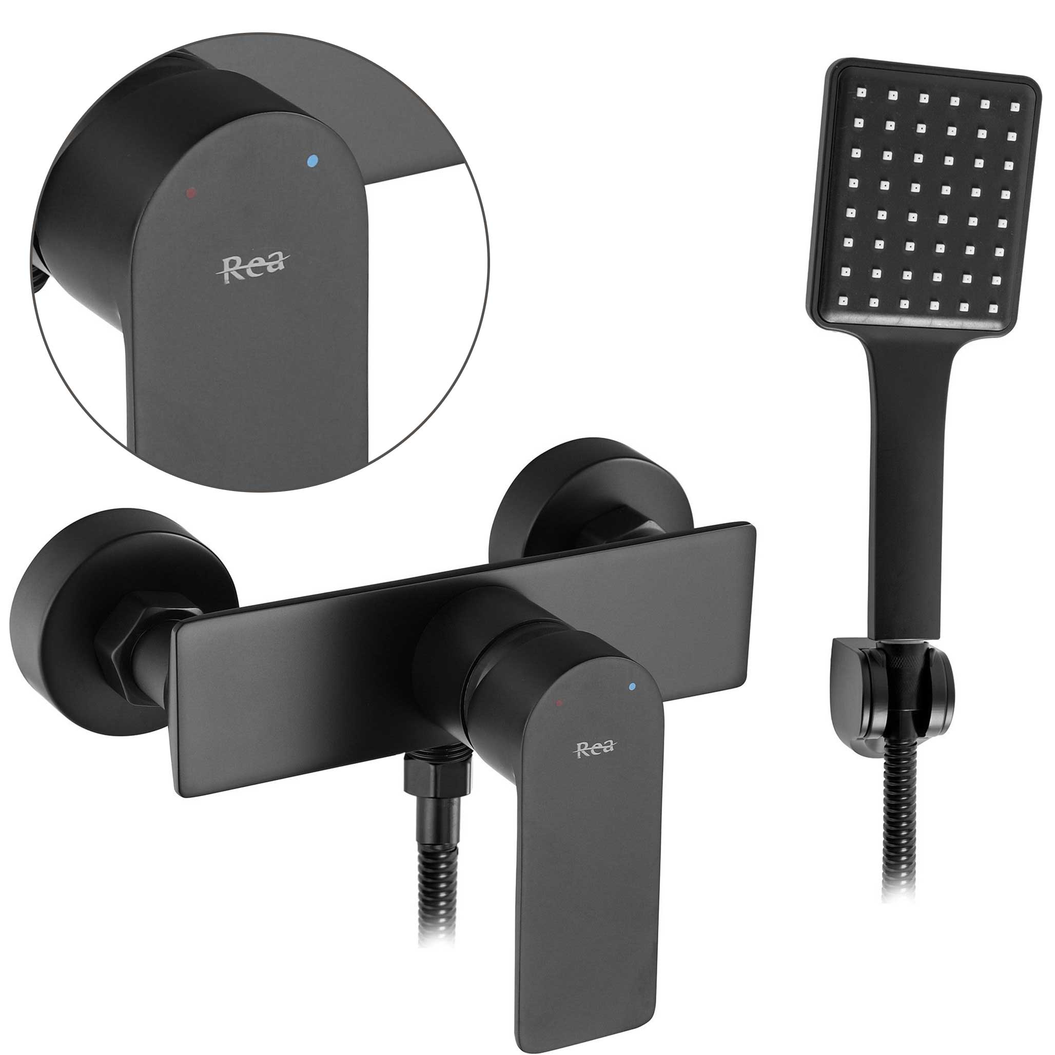 Sprchová batéria Hadica Slúchadlo Urban Black Čierna