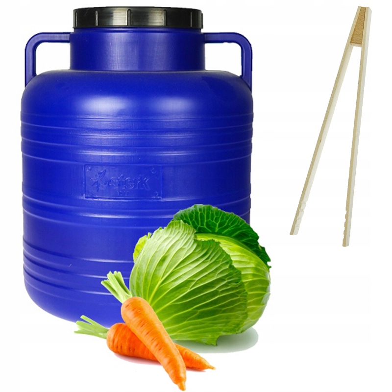 Beczka plastikowa 60 l uchwyty kiszenie ogórków