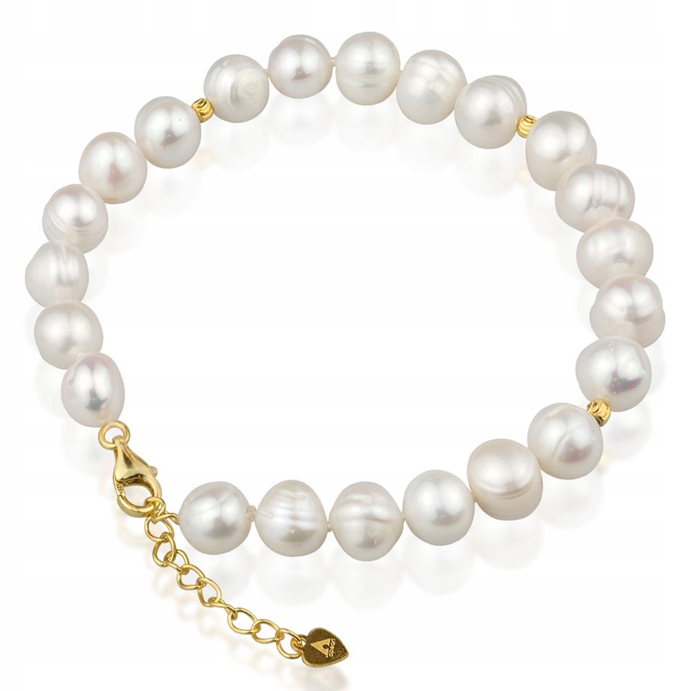 Stříbrný Náramek S Perlami