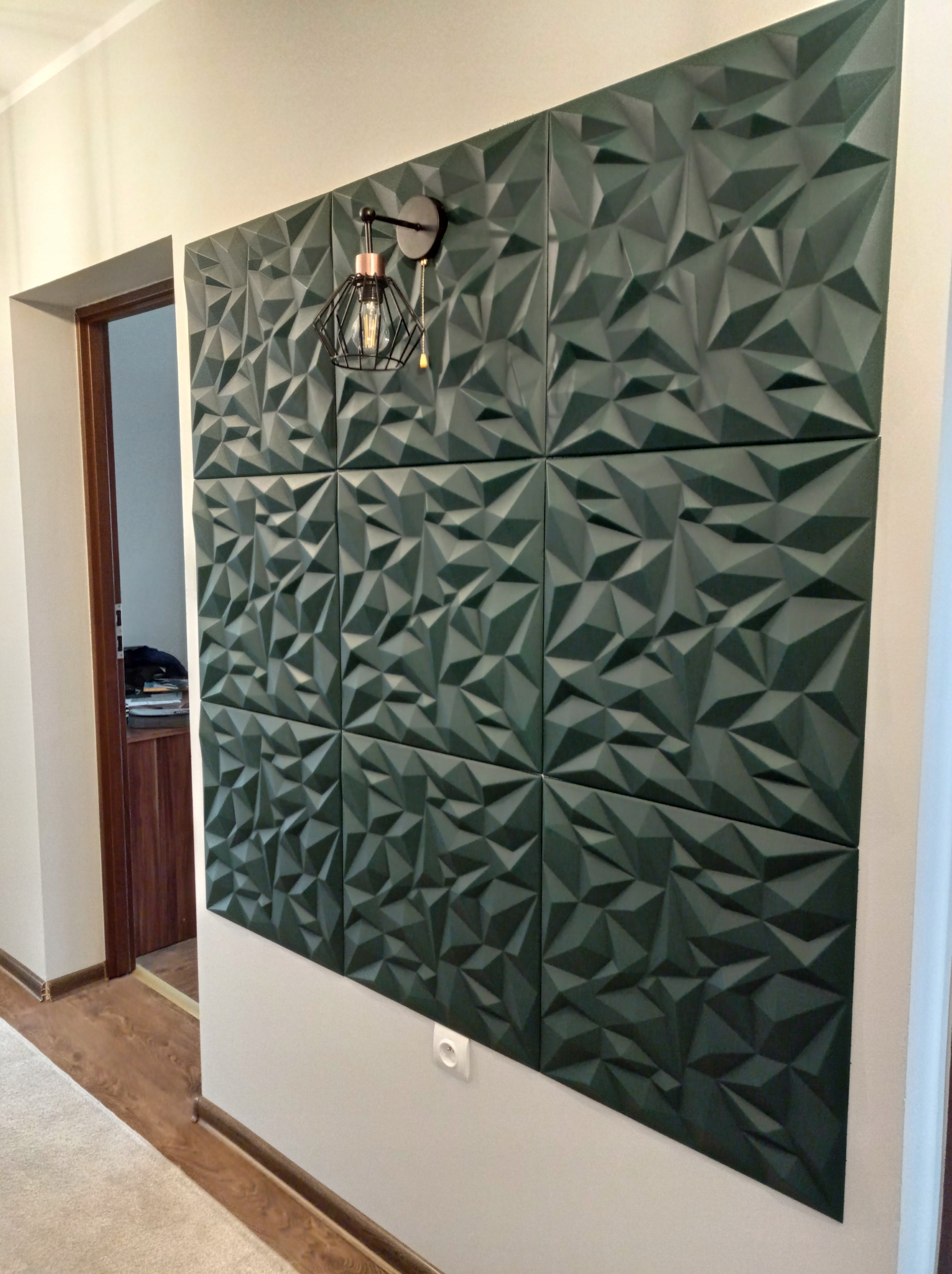 Kasetony Sufitowe 3D Ametyst Butelkowa Zieleń Typ dekor