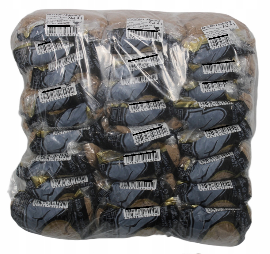 25 ks Punčocháče elastil 20 Den 4-XL velký klín světle béžové