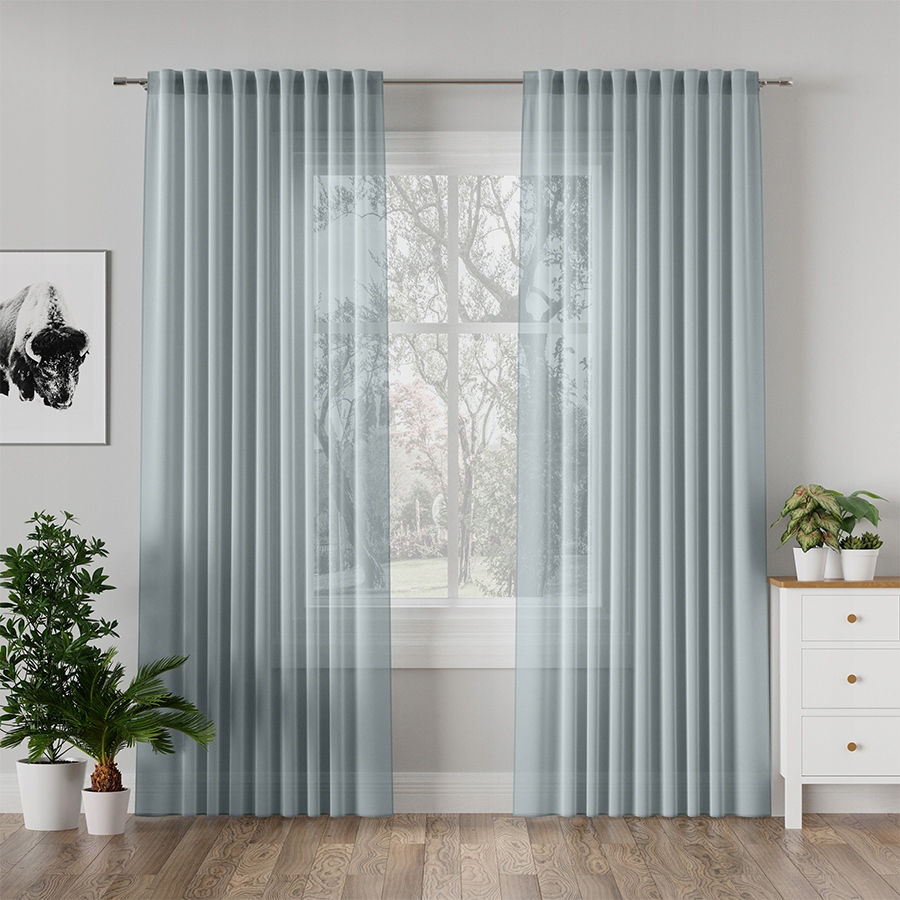 

Zasłona gotowa batystowa Basic wys. 235x145 turkus