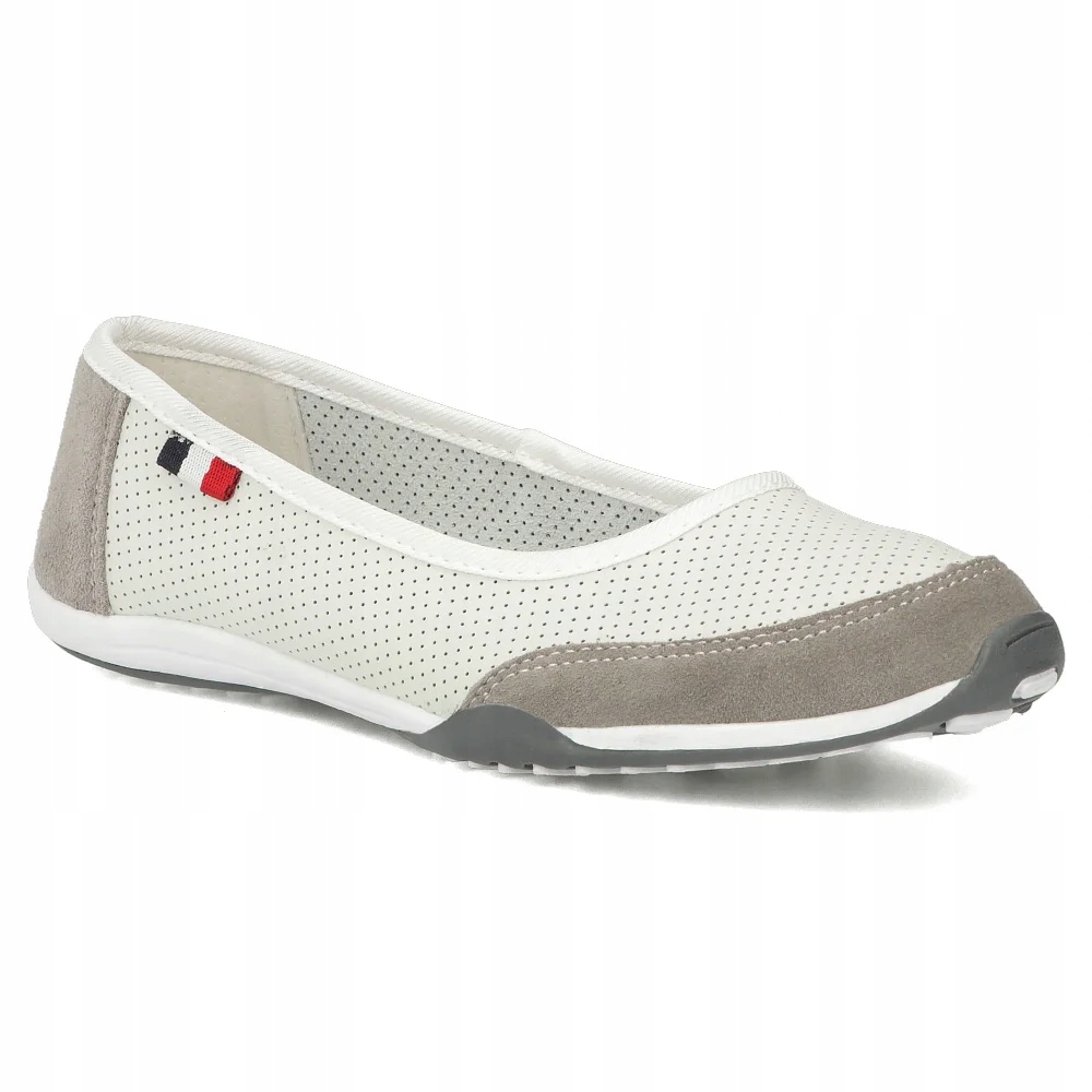 Dámské kožené balerínky, lehké a pohodlné, Filippo bílé a šedé vel. 39