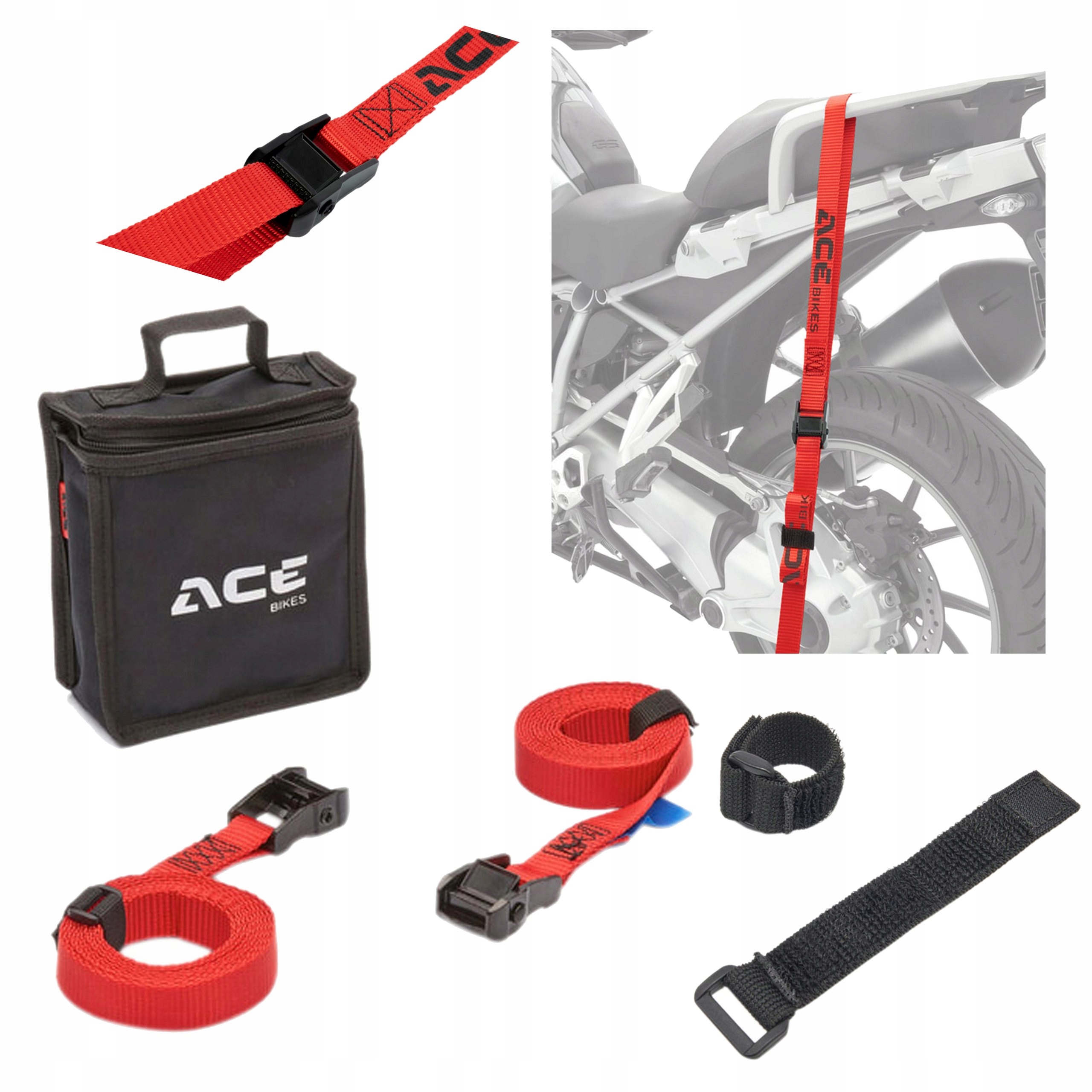 Acebikes Popruhy 250CM 2-BALENIE Na Prepravu Račňové Essential