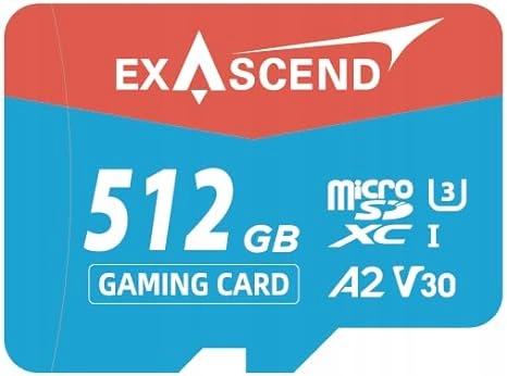 Paměťová karta Exascend Gaming microSD Nintendo Switch 512 Gb