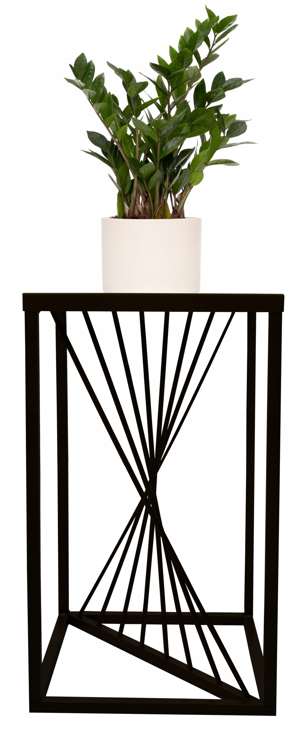 KWIETNIK STOJĄCY STOJAK PÓŁKI NA KWIATY ROŚLINY METALOWY RIVER czarny 40cm