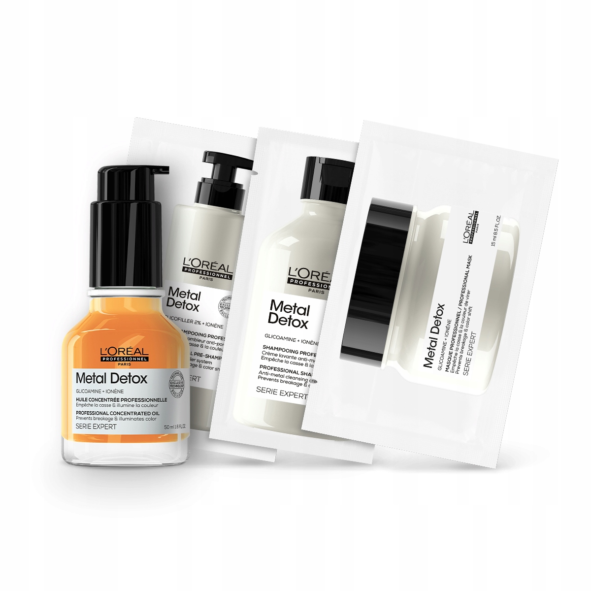 L'Oreal Pro Metal Detox zestaw ochronny olejek 50ml saszetki