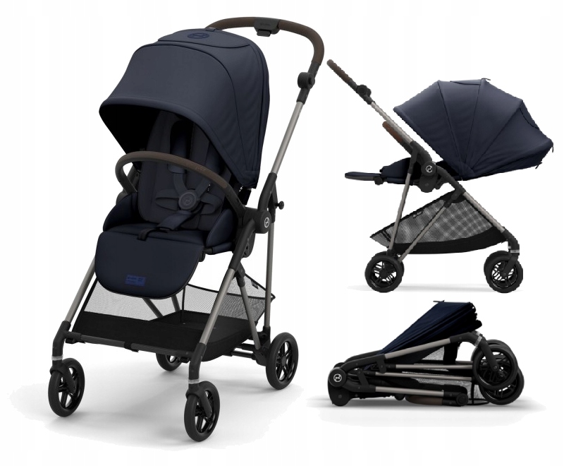 Cybex Melio B Lekki Wózek Spacerówka Dla Dziecka Noworodka Przód-tył 0-15KG