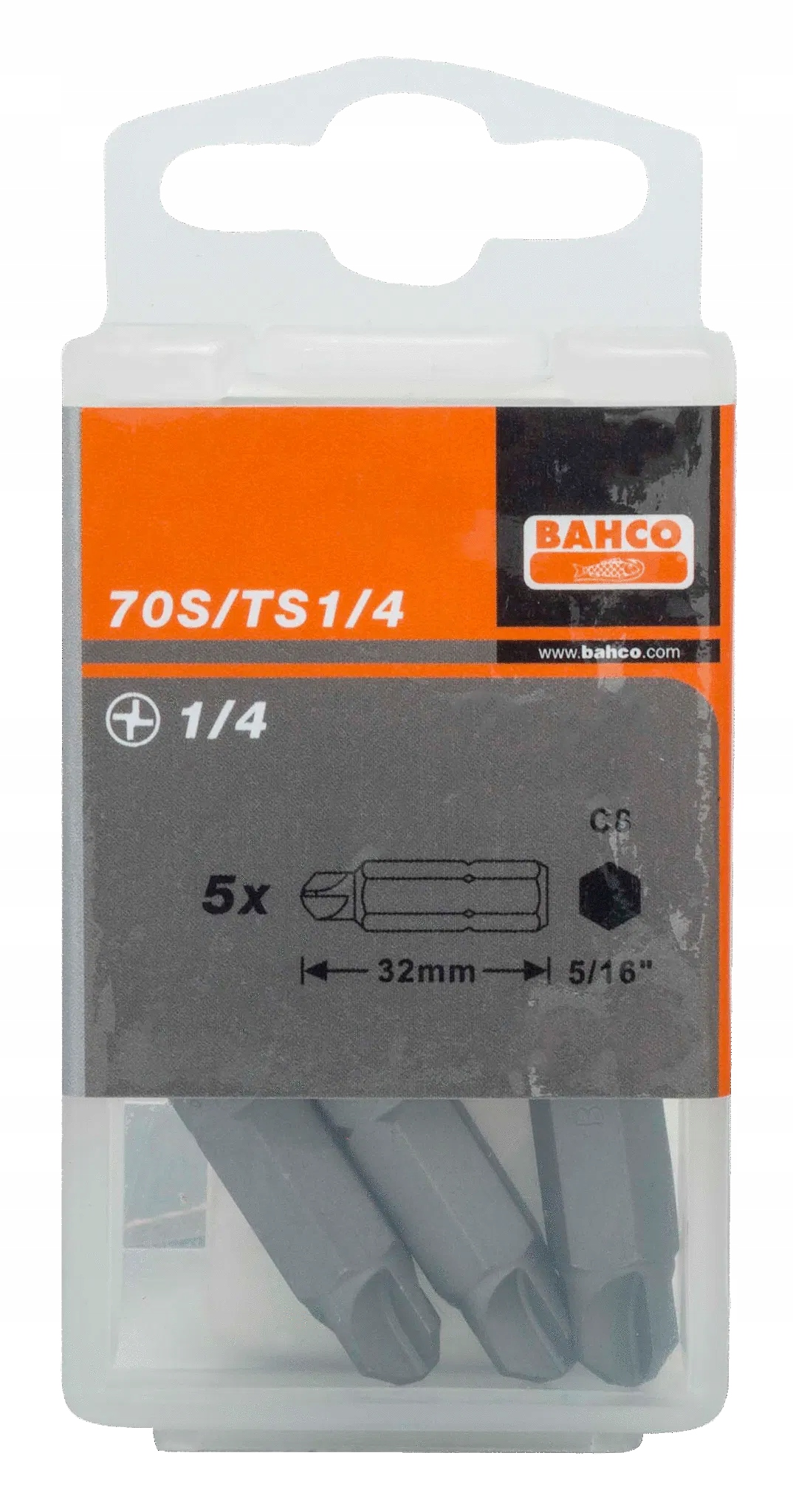 Bit udarowy 5/16" TORQ-SET 5/16" x 32 mm, 5 szt. BAHCO Liczba elementów pojedyncze