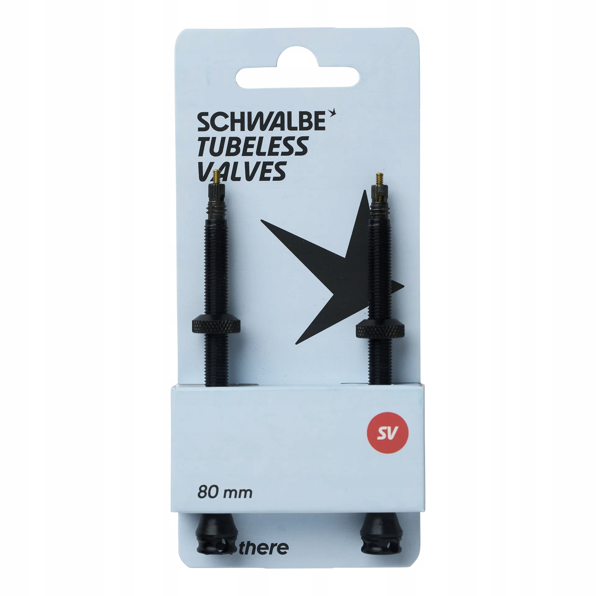 Schwalbe Tubeless- ventil 80mm, Cerná, Aluminium, 2 Ks