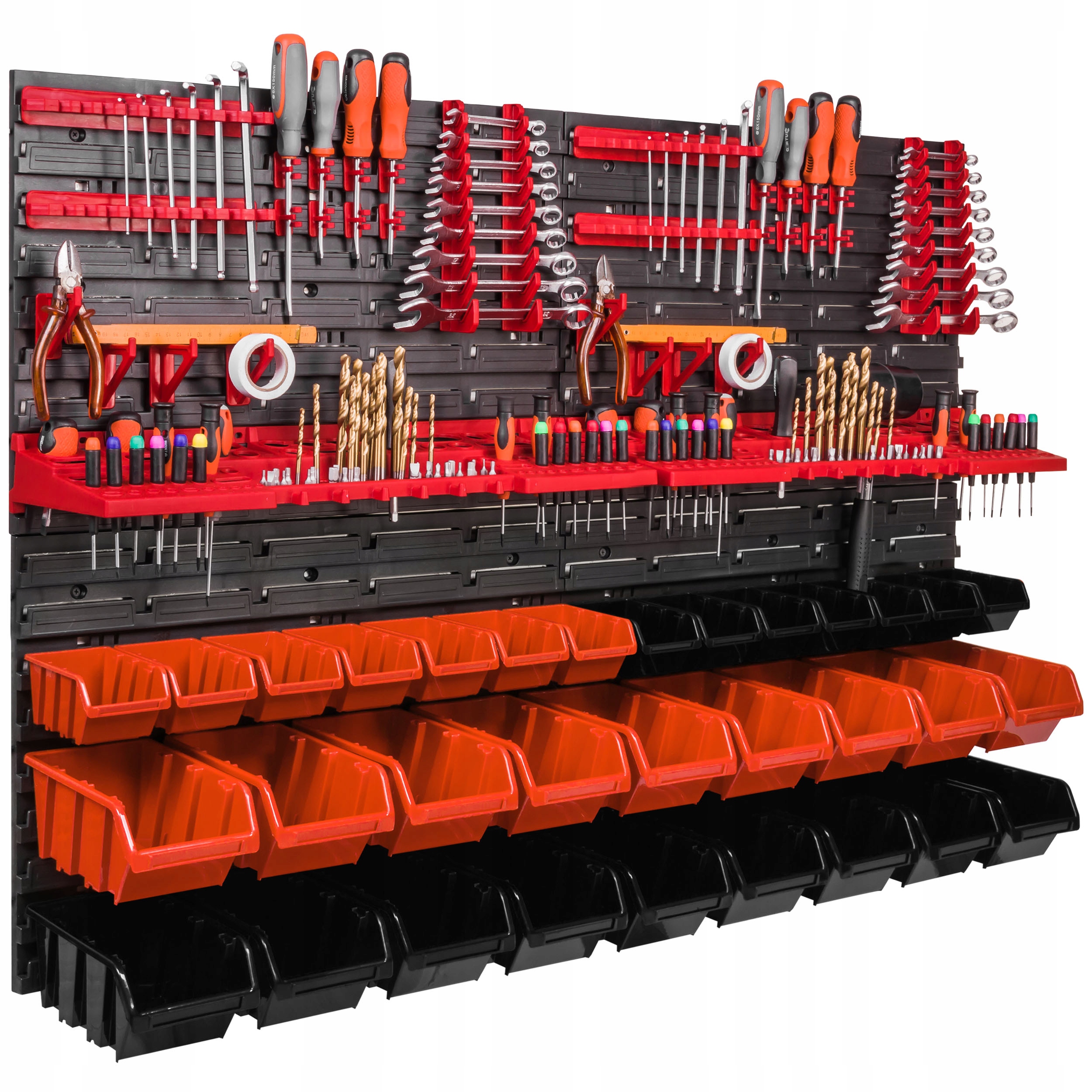 Nástrojová deska 115 x 78 cm, dílenská stěna, 32 záchodů, garáž, regál