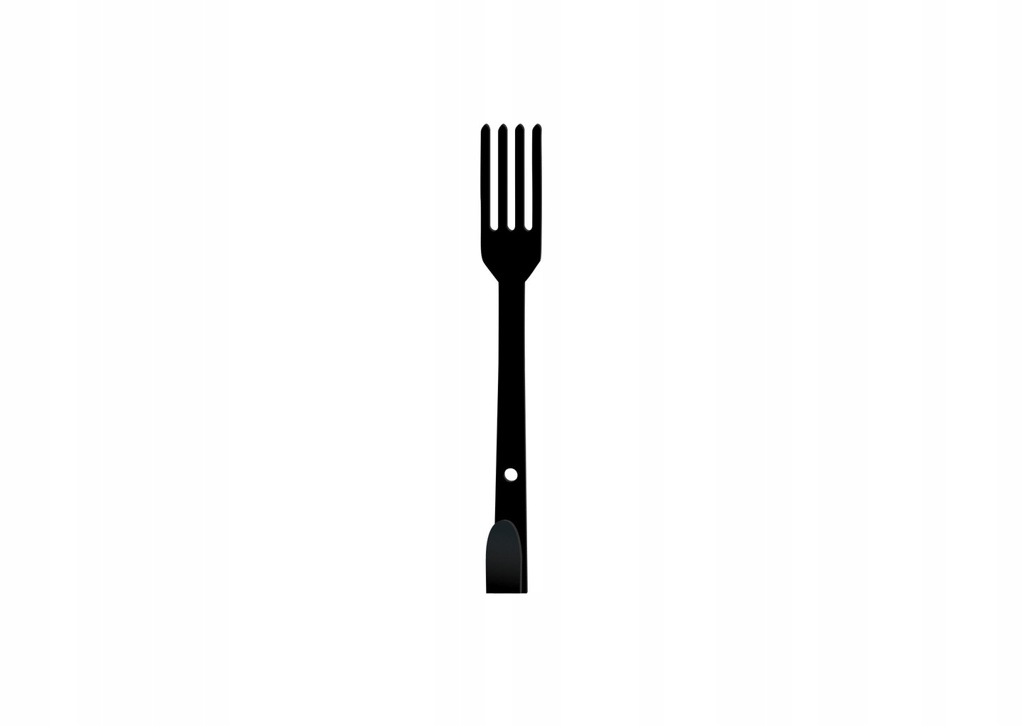 Wieszak do kuchni Widelec biały matowy