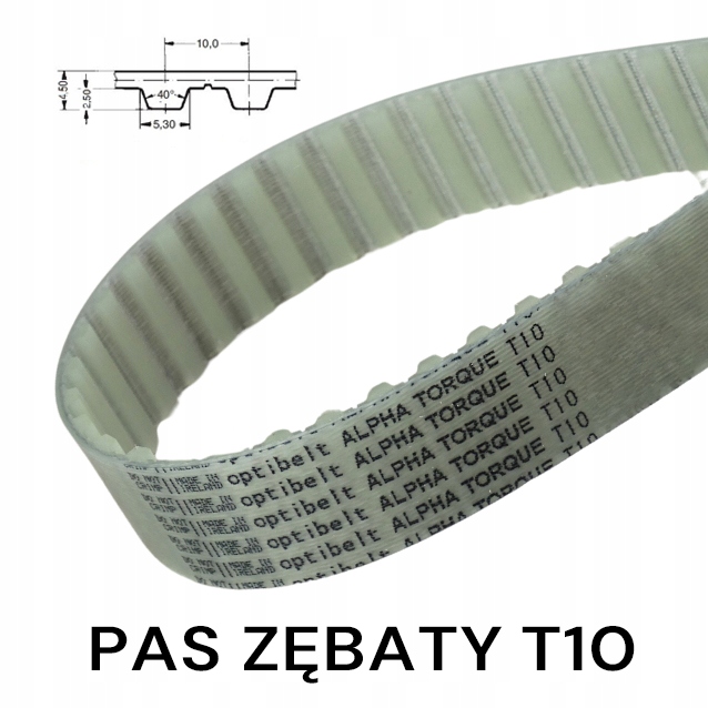 Pas pasek zębaty T10 650 szer. 32 mm Optibelt 65 zębów