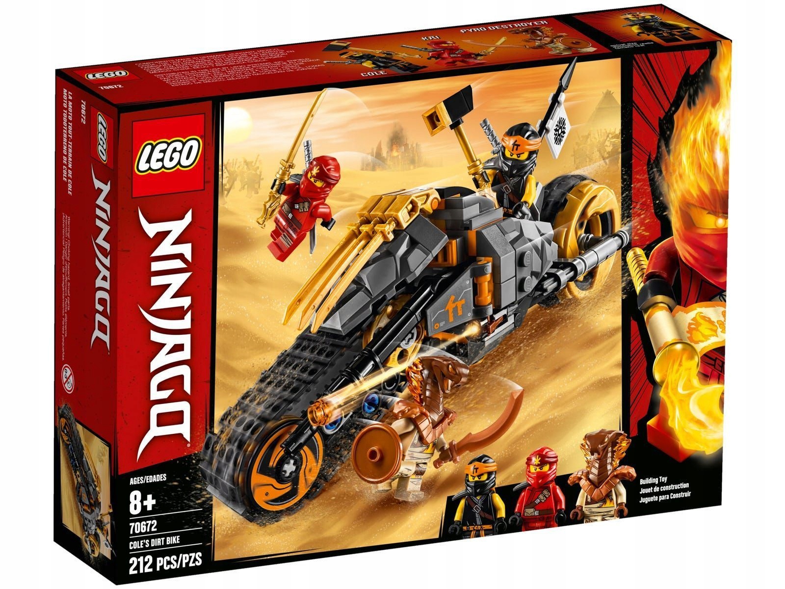 Lego Ninjago 70672 Coleův motocykl Nové