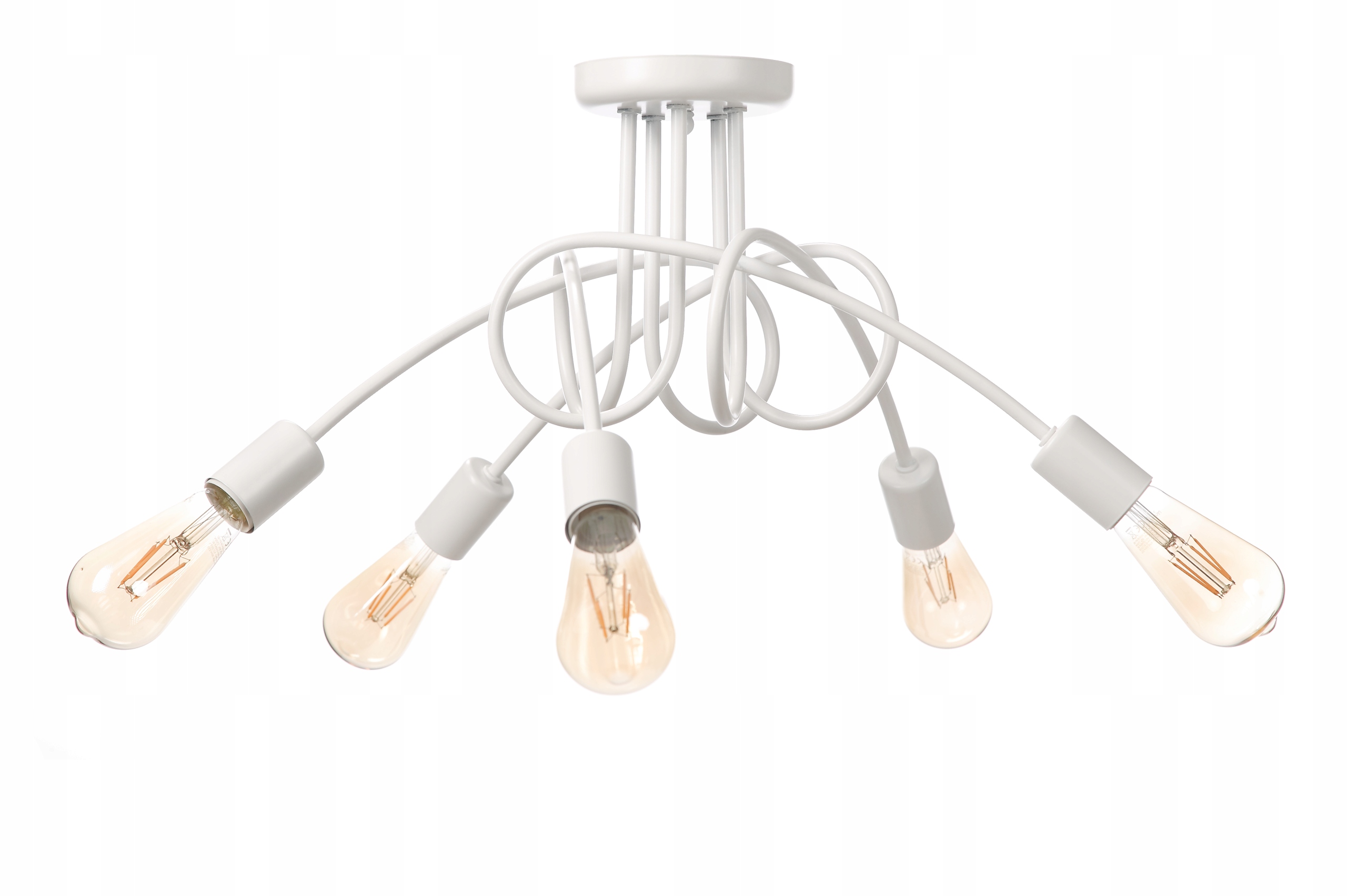 Moderní Lustr Stropní Svítidlo Bílá Edison Led 5xE27