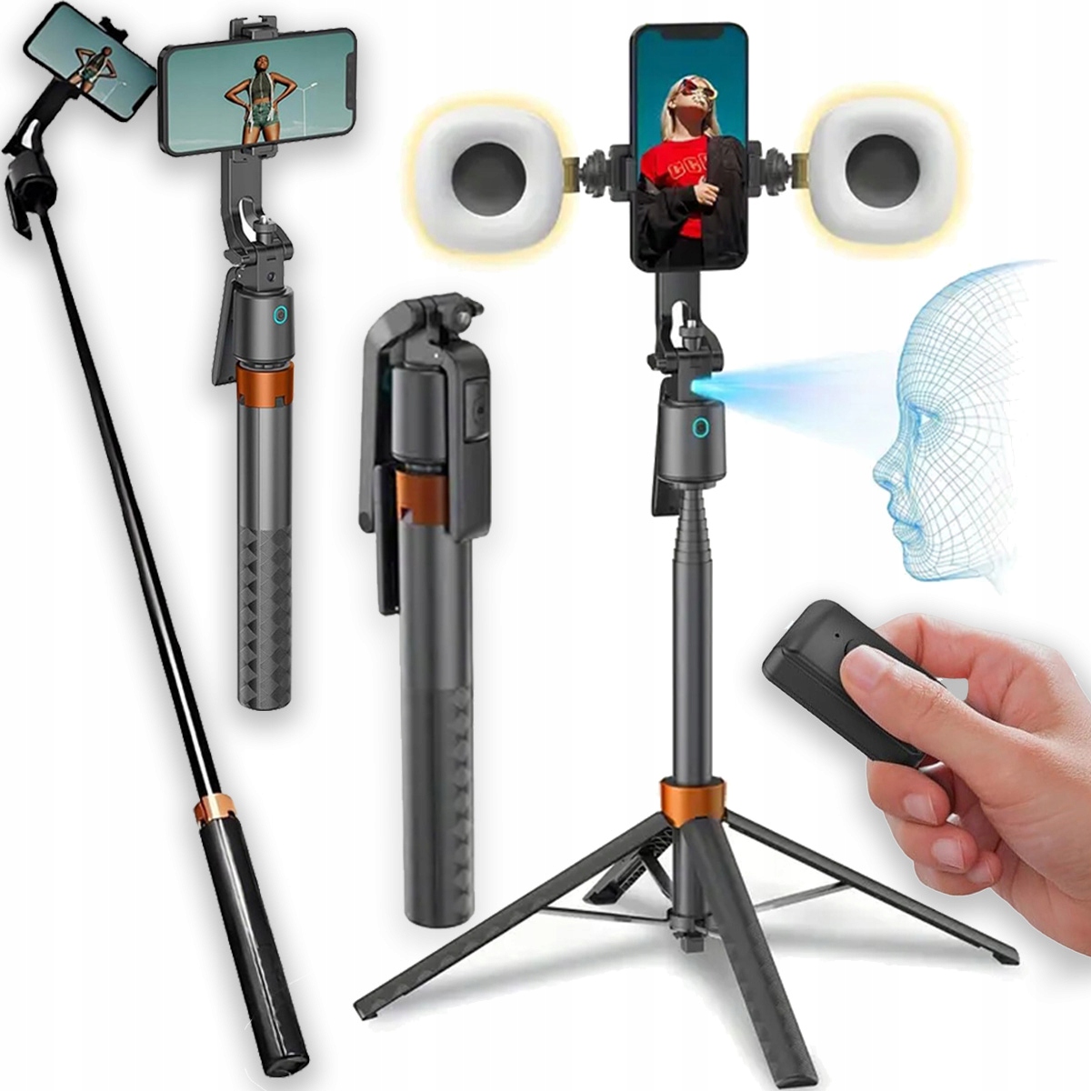 Selfie Tyč Stativ Pro Telefon Vysoká Tyč Držák Pro Telefon Gopro