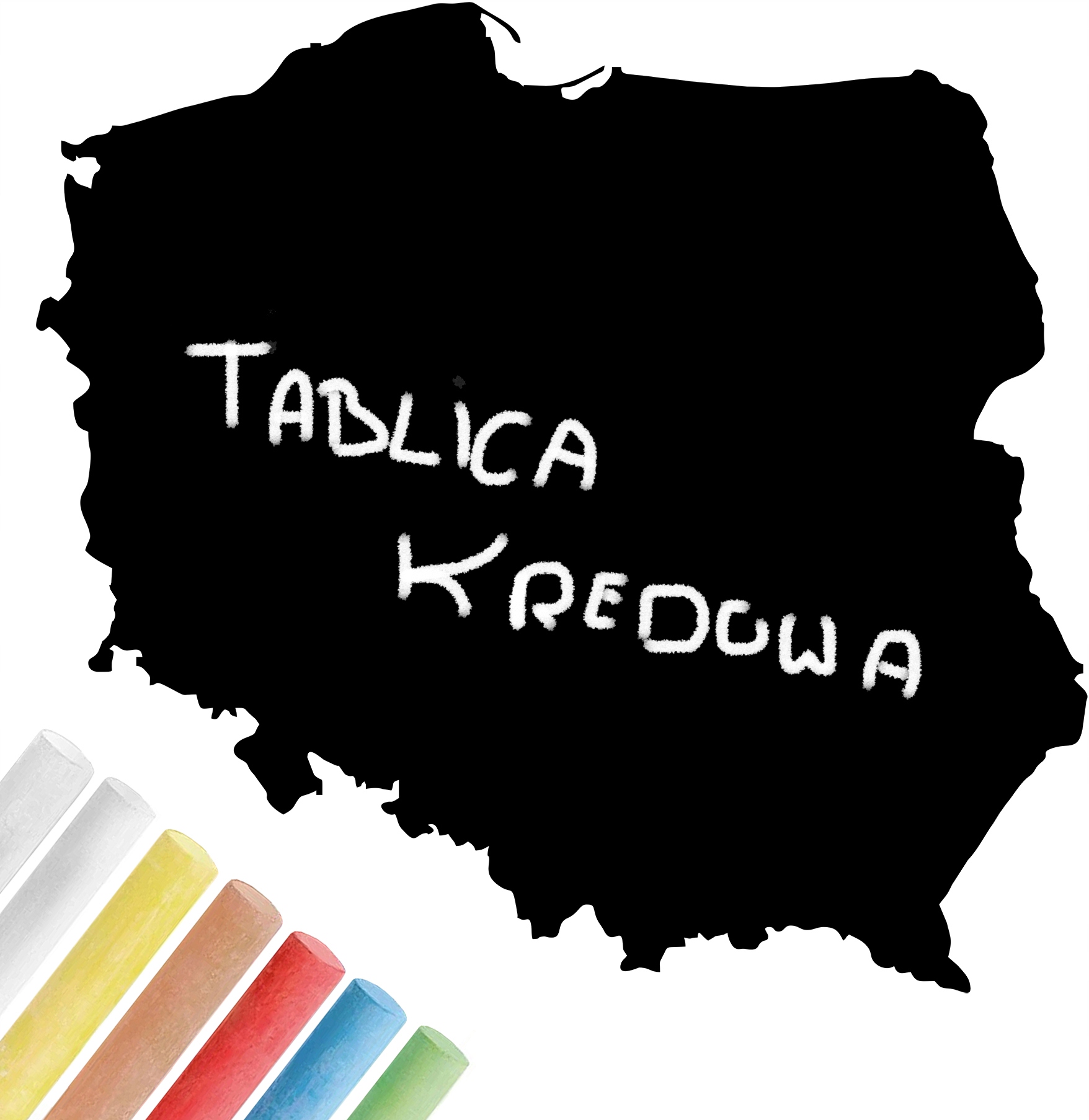 

Folia Kredowa Tablicowa na ścianę Polska 61x58
