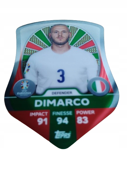 Euro 2024 Topps Match Attax Chrome Pro Elite Shield Sc 4 Federico Dimarco