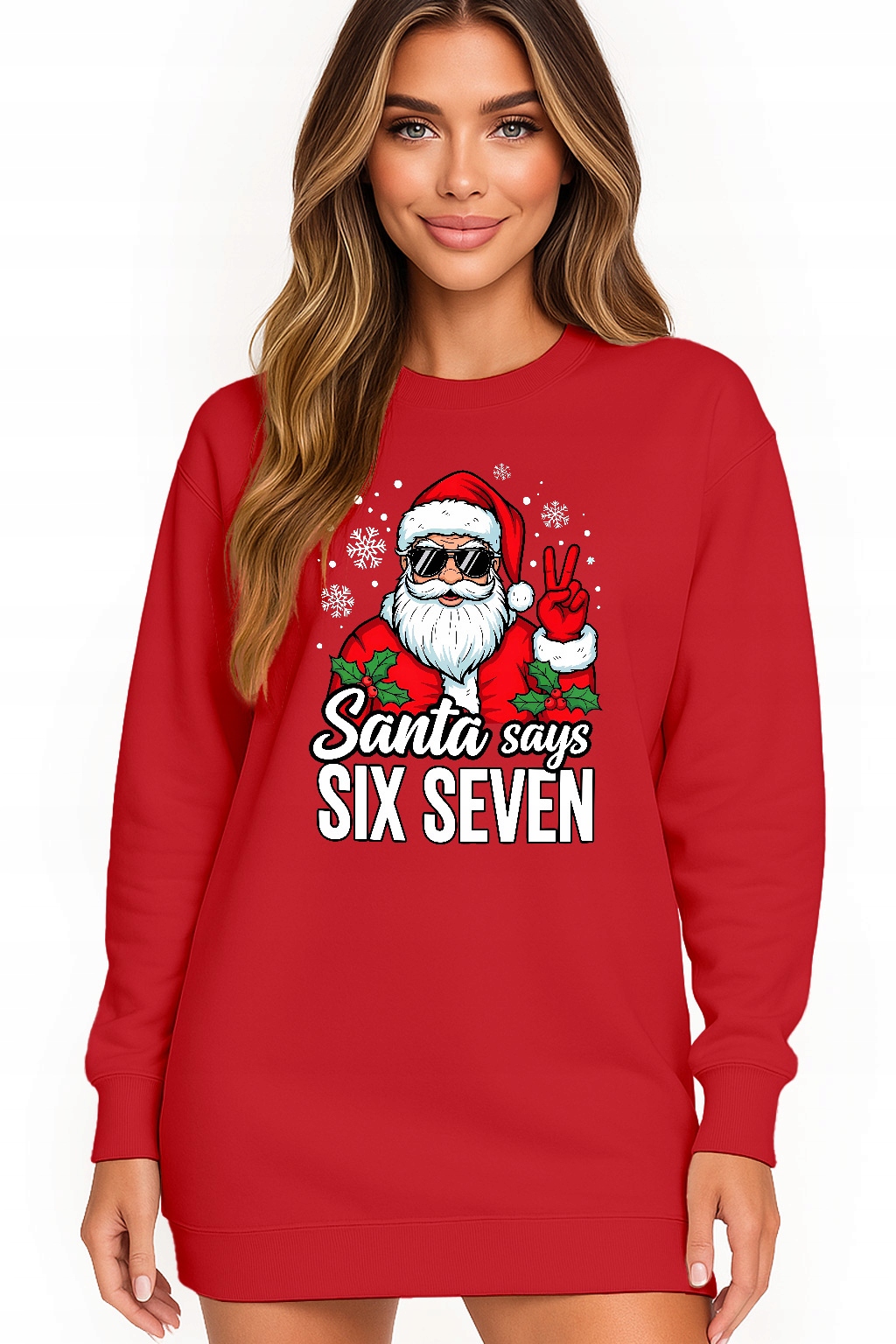 Mikina Vánoční Oversize Šaty Six Seven 67 Dárek K Vánocům S