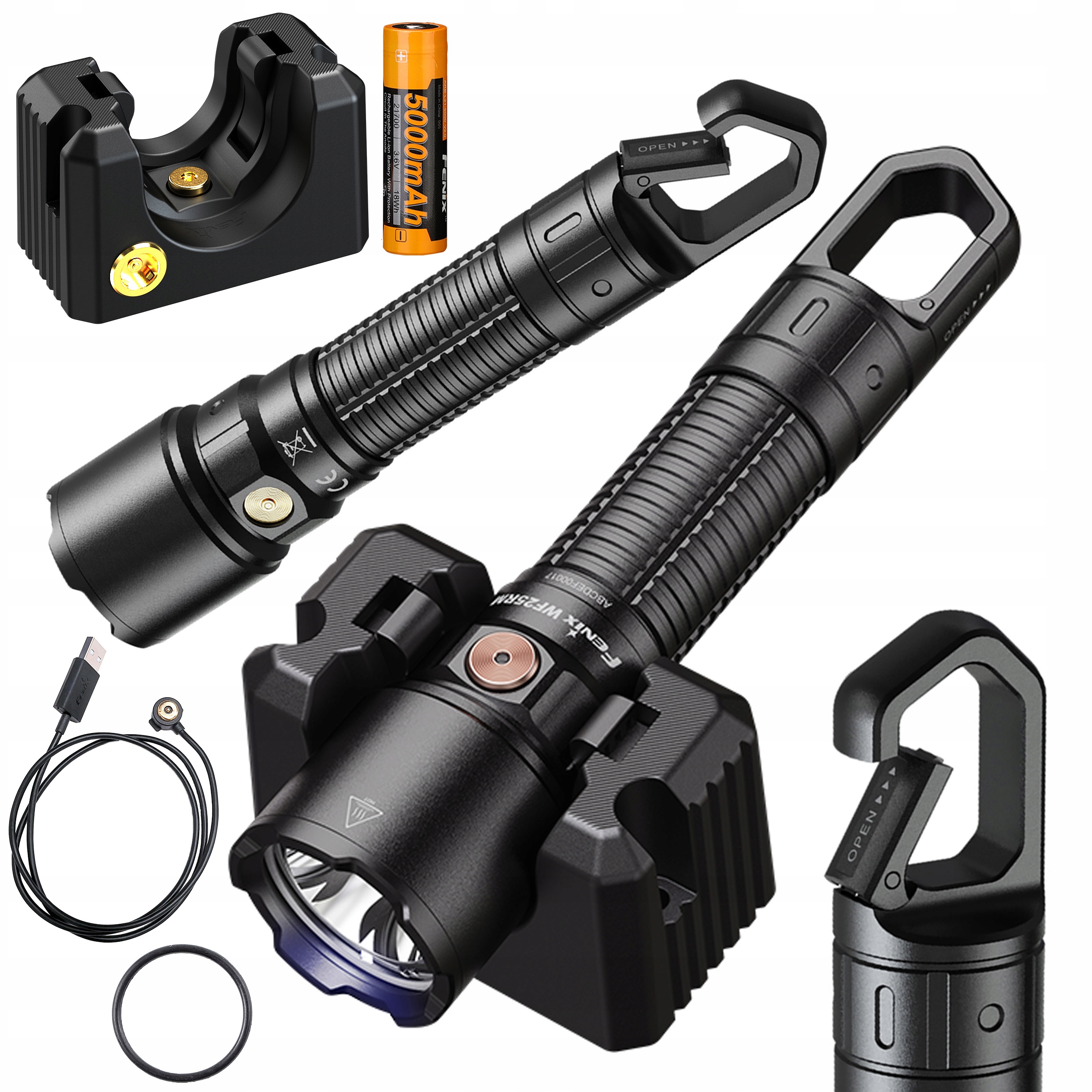 Průmyslová Led svítilna Fenix WF25RM 3000 lm Uv Nabíjecí stanice Klips