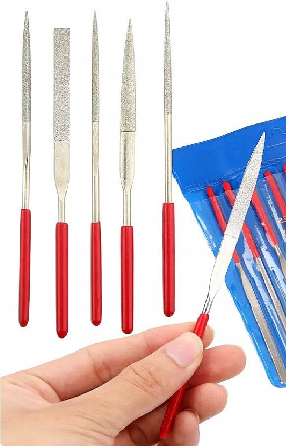 PILNIKI IGLAKI ŚCIERNE PILNIK DIAMENTOWY ZESTAW 5x