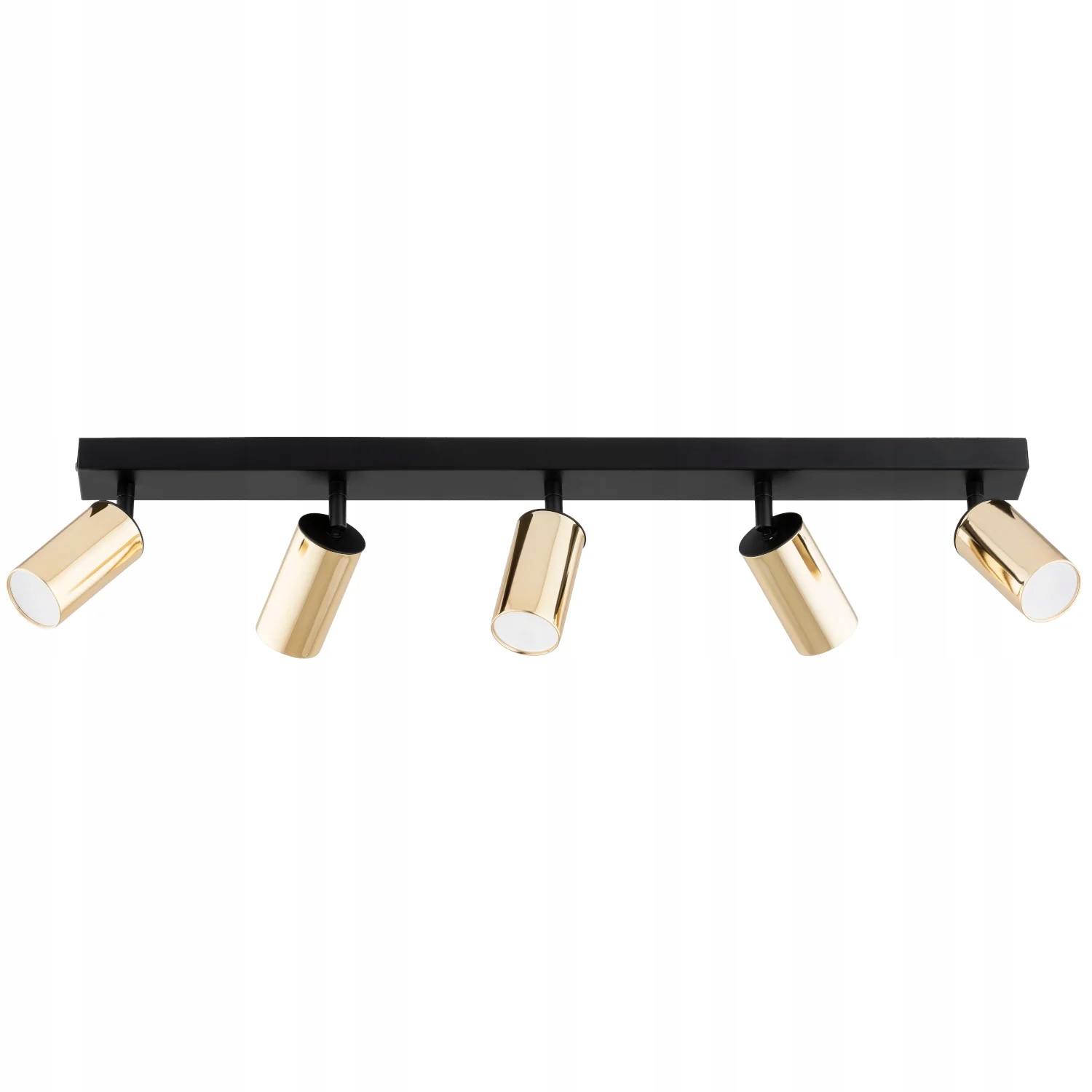 Stropní svítidlo moderní černá zlatá reflektory pohyblivé 70 cm 5 bodů Alfa
