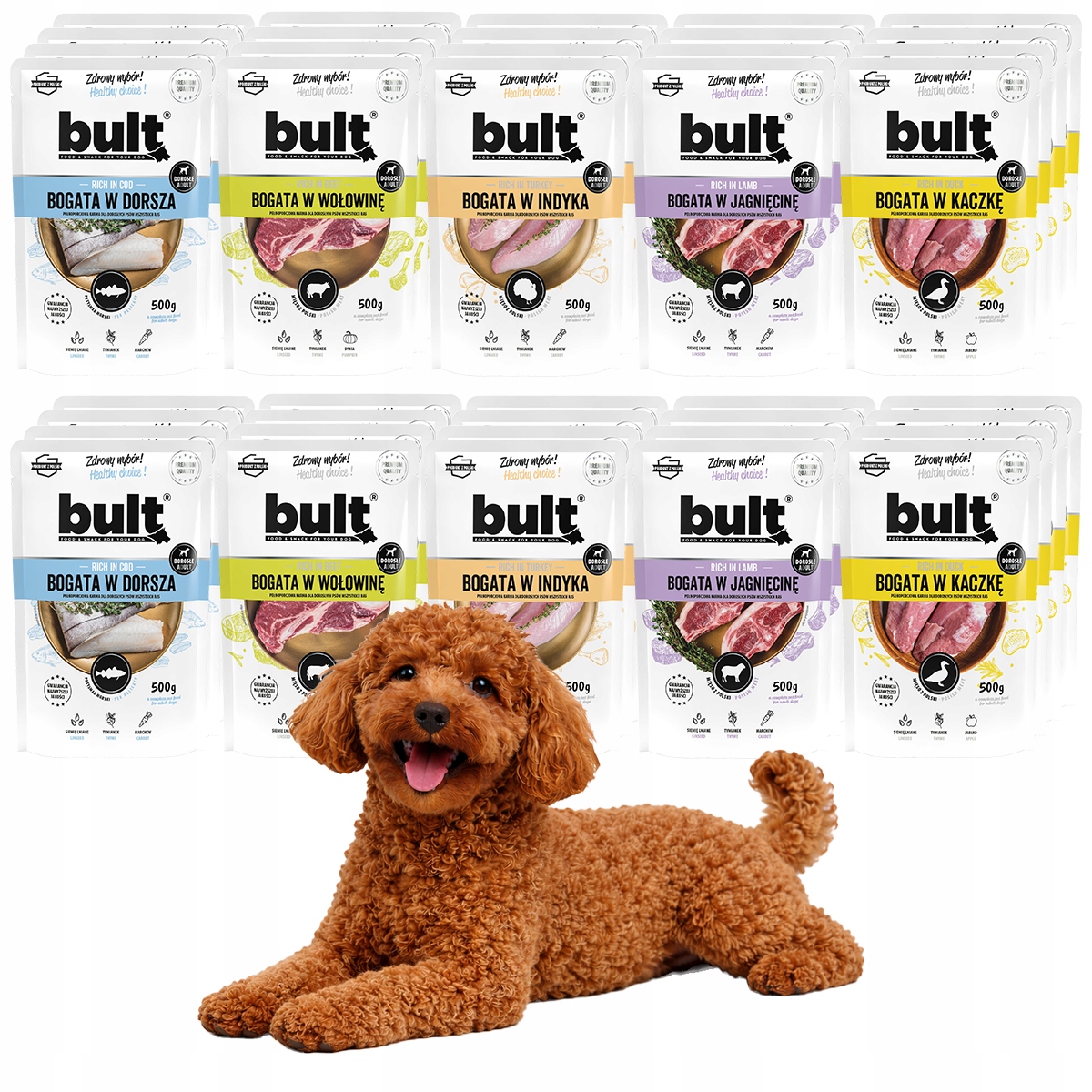 Bult mokra karma dla psa Mix Smaków saszetka 40x500g