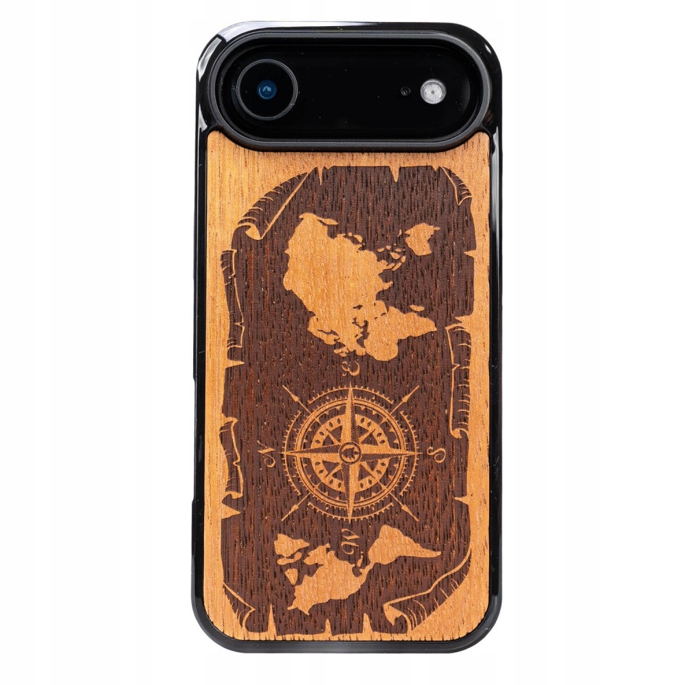 Dřevěné Pouzdro Bewood pro iPhone 17 Air Růže Větrů Merbau